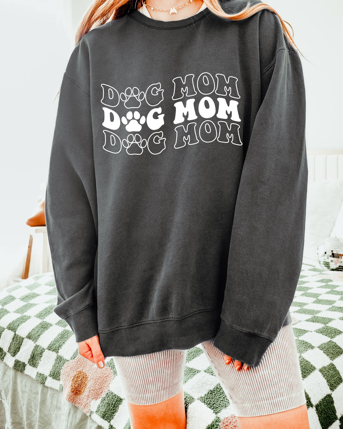 Groovy Dog Mom Comfort Colors Sweatshirt, Retro Pet Lover Gift