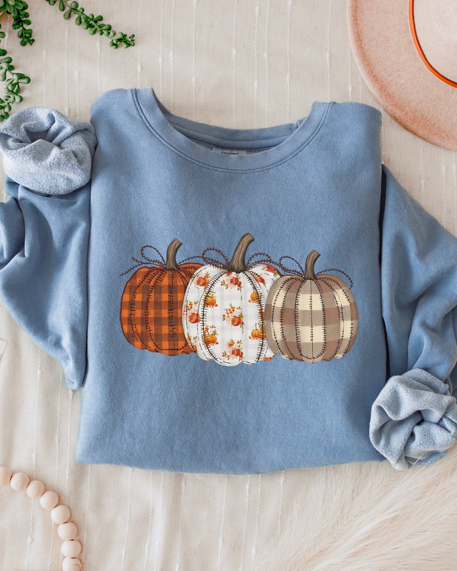 Pumpkin Patch Fall Autumn Inspirational Garment Dyed Comfort Colors Sweatshirt