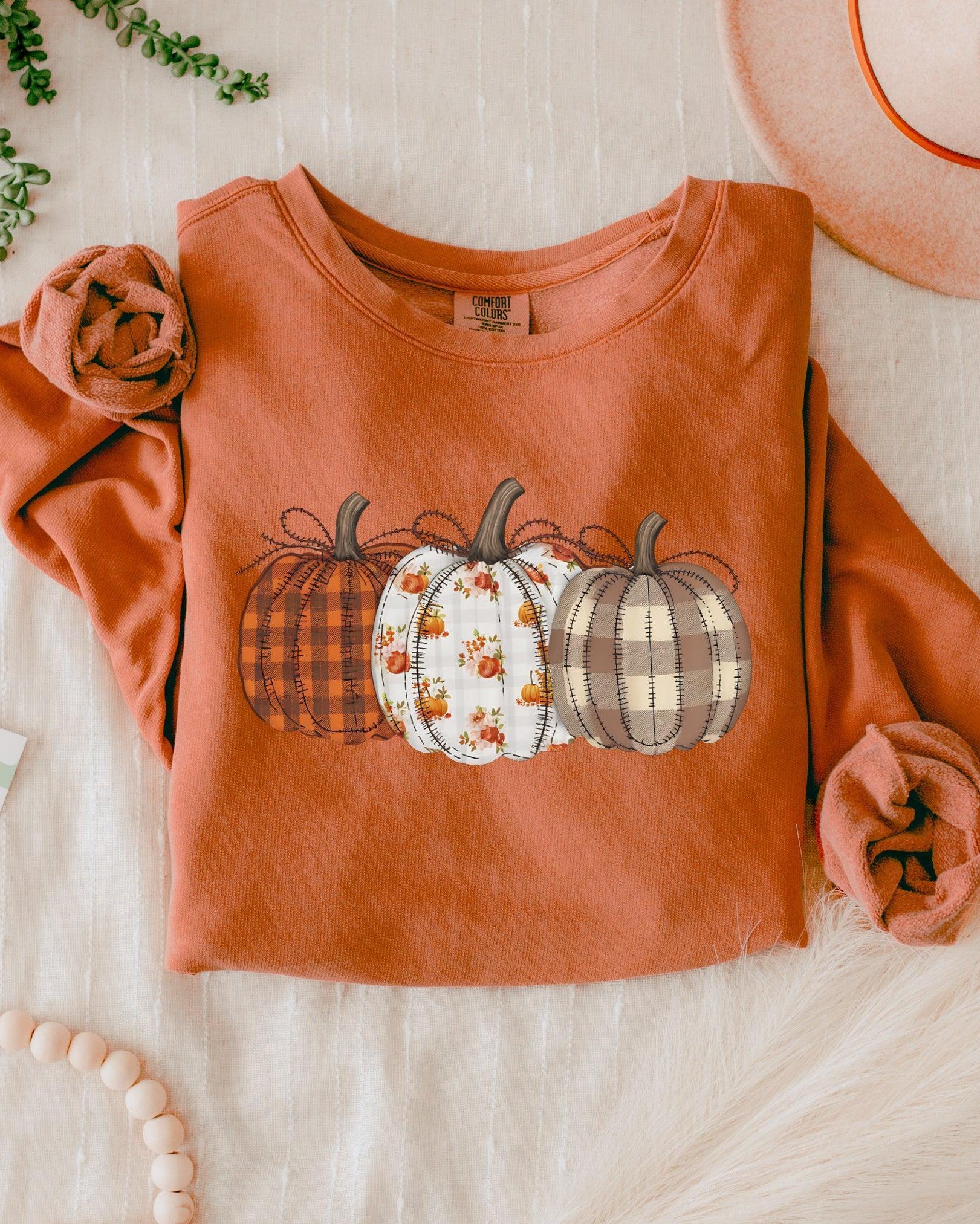 Pumpkin Patch Fall Autumn Inspirational Garment Dyed Comfort Colors Sweatshirt