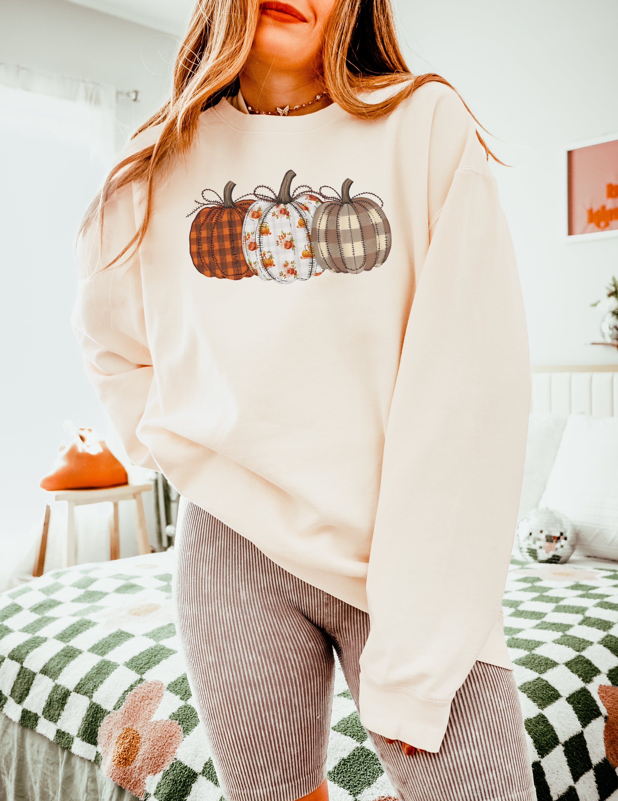 Pumpkin Patch Fall Autumn Inspirational Garment Dyed Comfort Colors Sweatshirt