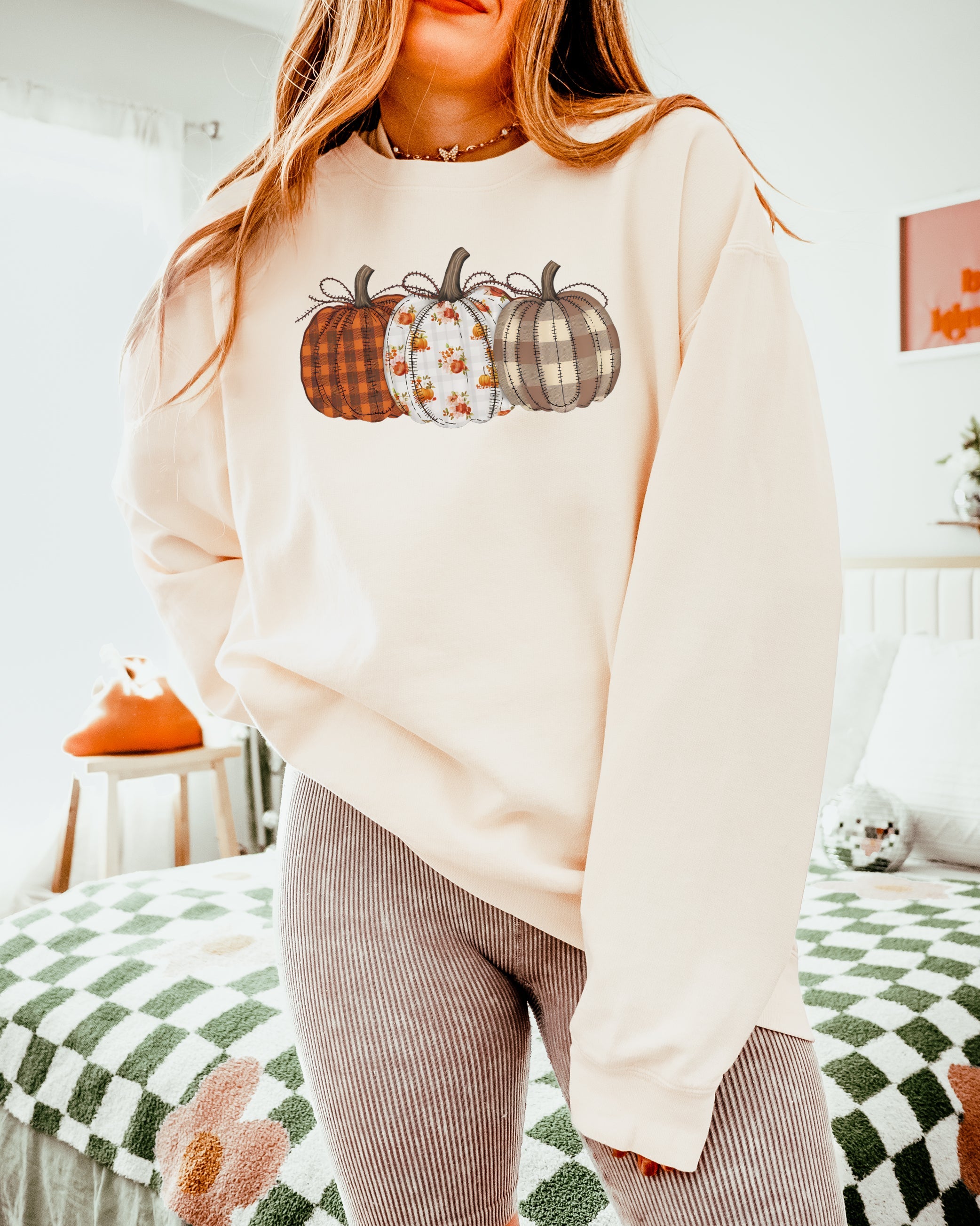 Pumpkin Patch Fall Autumn Inspirational Garment Dyed Comfort Colors Sweatshirt