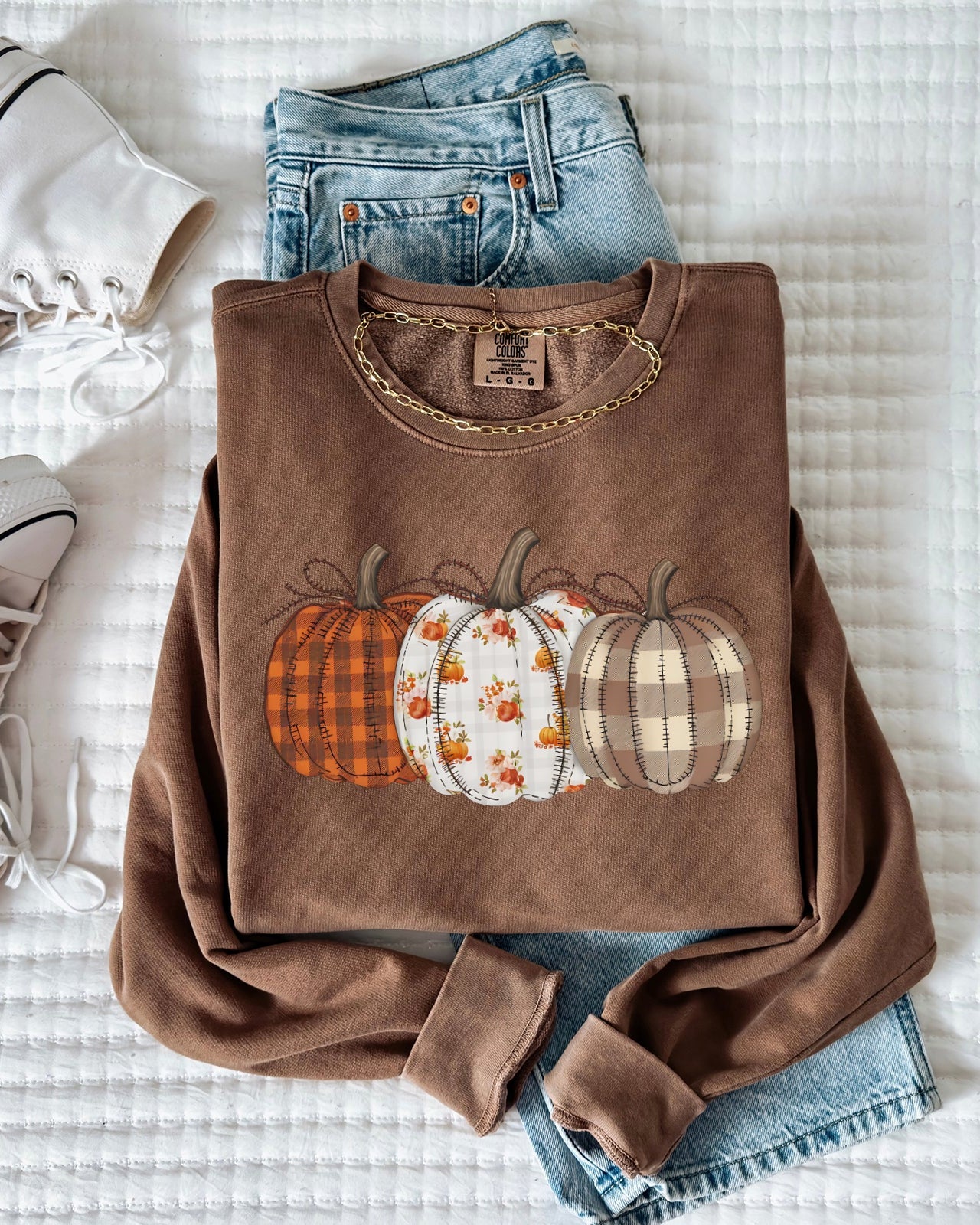 Pumpkin Patch Fall Autumn Inspirational Garment Dyed Comfort Colors Sweatshirt