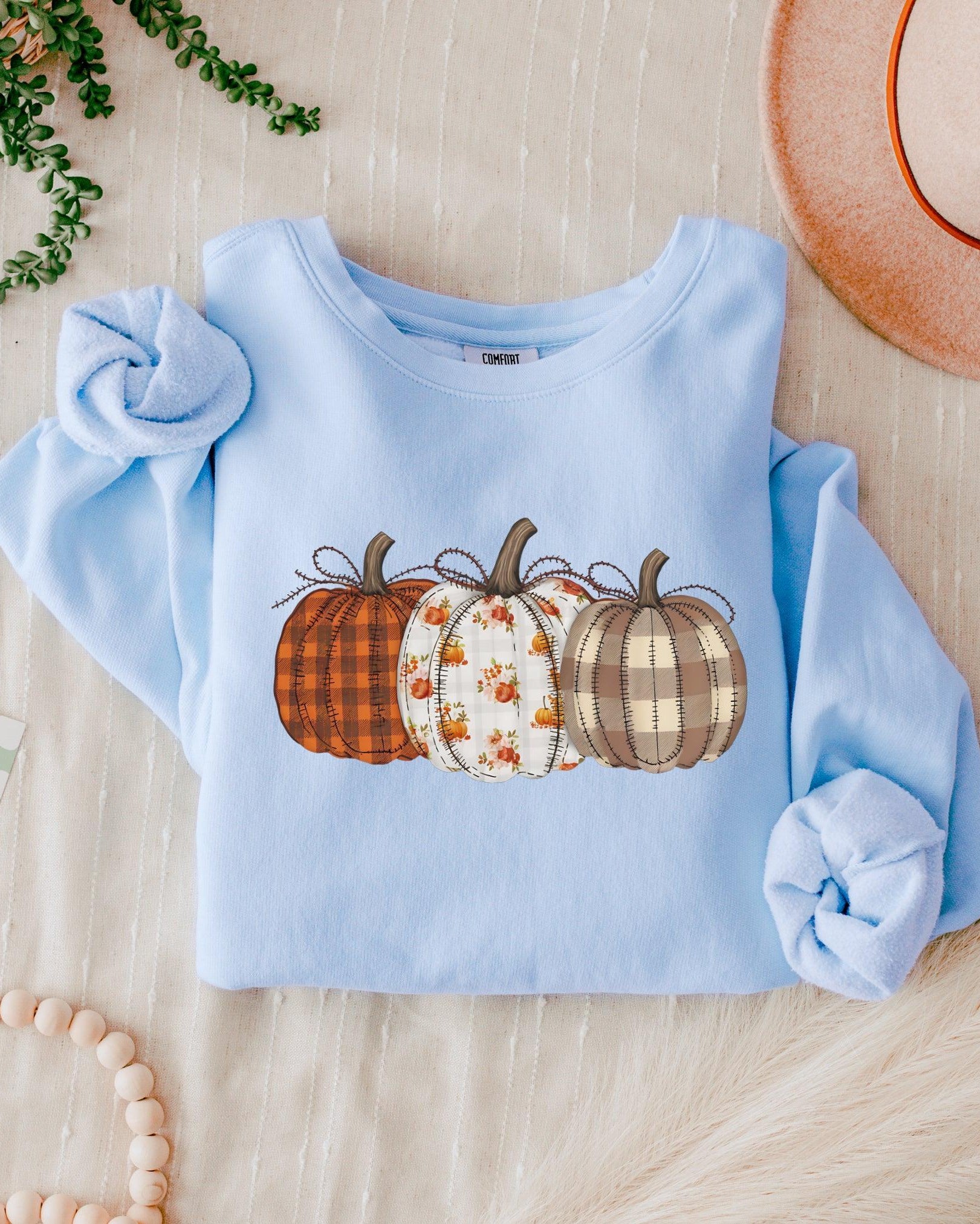 Pumpkin Patch Fall Autumn Inspirational Garment Dyed Comfort Colors Sweatshirt