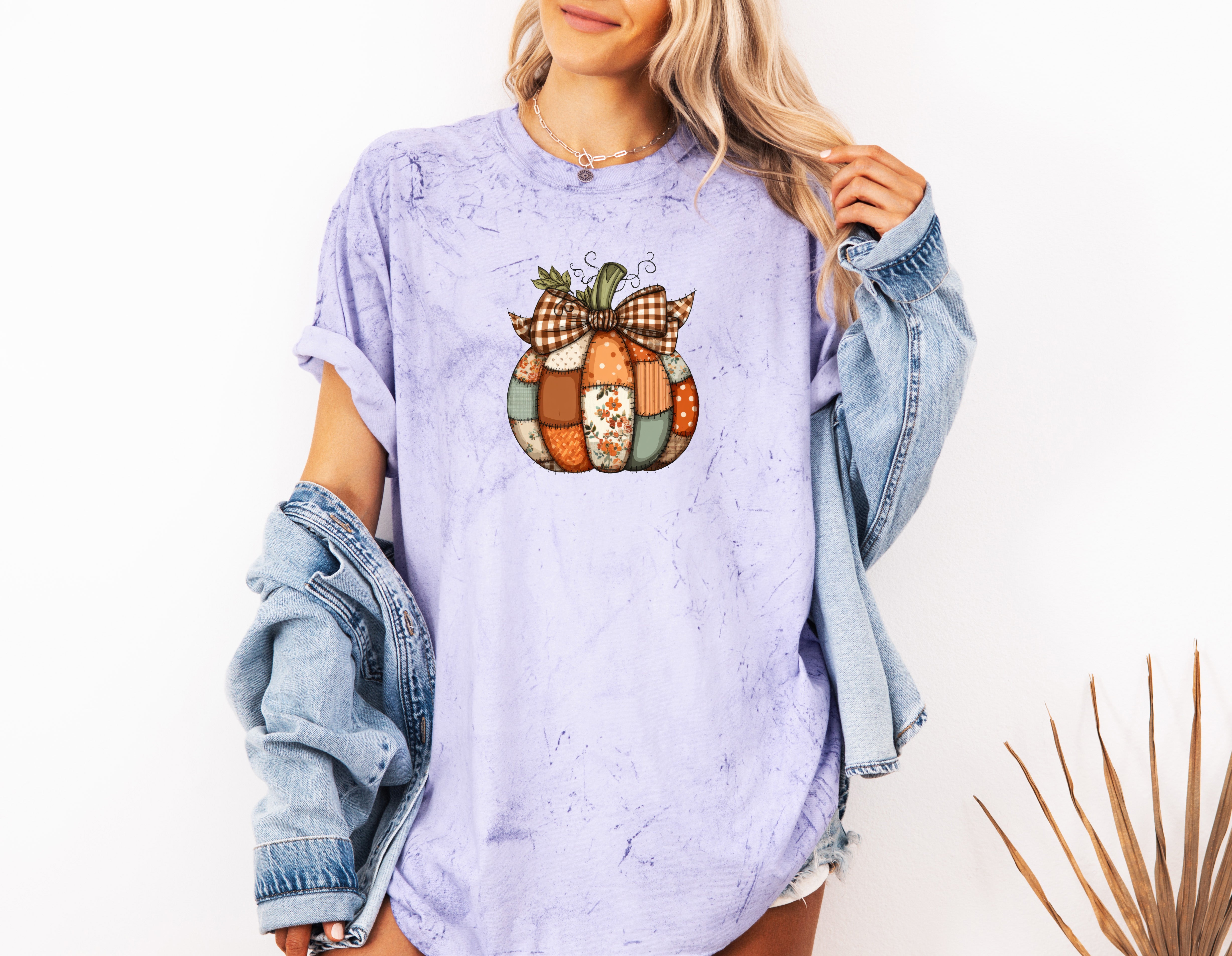 Pumpkin Tattered Fall Thanksgiving day Christmas Autumn Comfort Colors Garment Dyed T Shirt