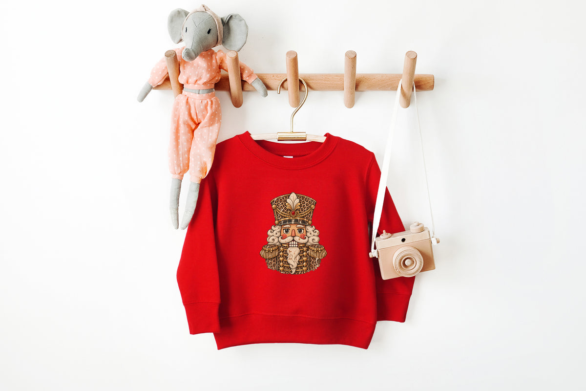 Leopard Nutcracker Toddler Kids Christmas Sweatshirt