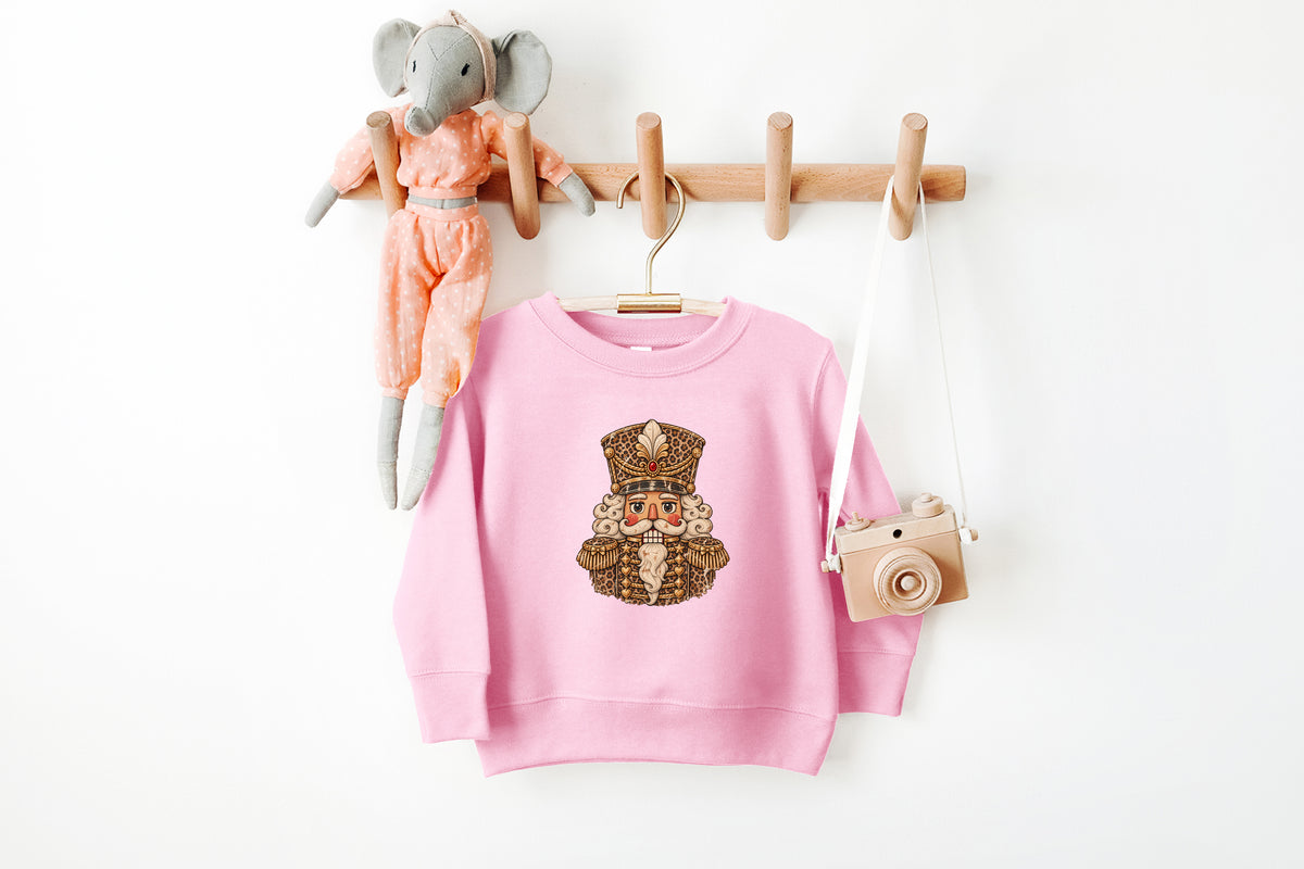Leopard Nutcracker Toddler Kids Christmas Sweatshirt