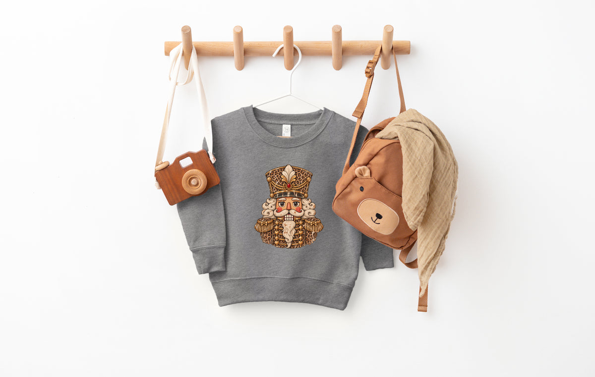 Leopard Nutcracker Toddler Kids Christmas Sweatshirt