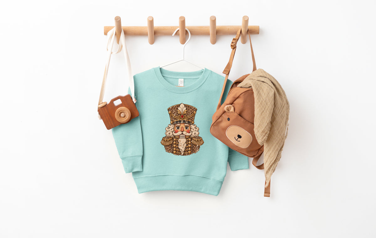 Leopard Nutcracker Toddler Kids Christmas Sweatshirt