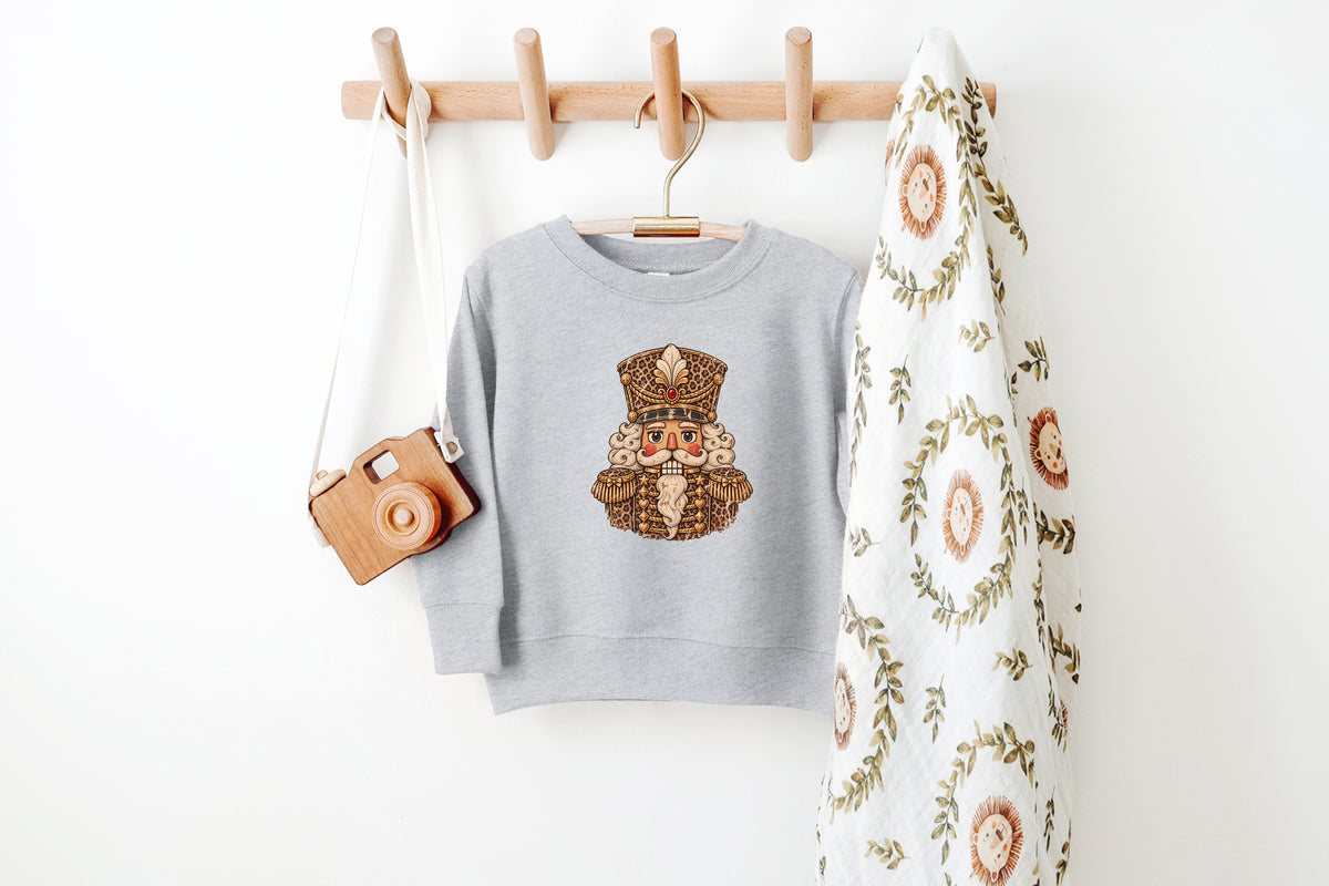 Leopard Nutcracker Toddler Kids Christmas Sweatshirt