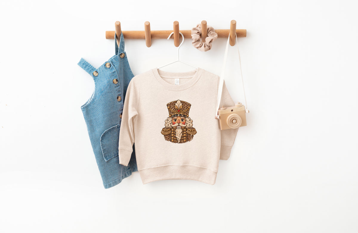 Leopard Nutcracker Toddler Kids Christmas Sweatshirt