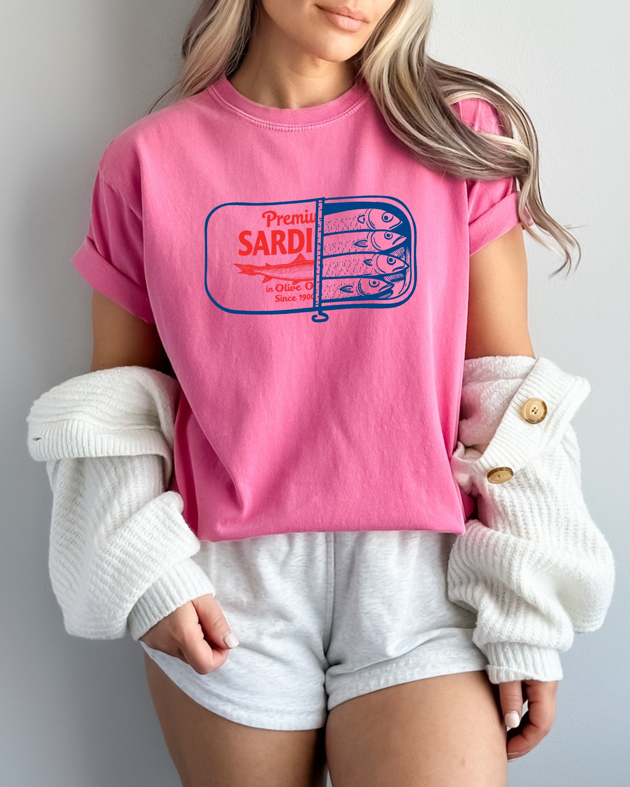 Sardines Salmon Fish Nature Camping Hiking Comfort Colors T Shirt (Can)