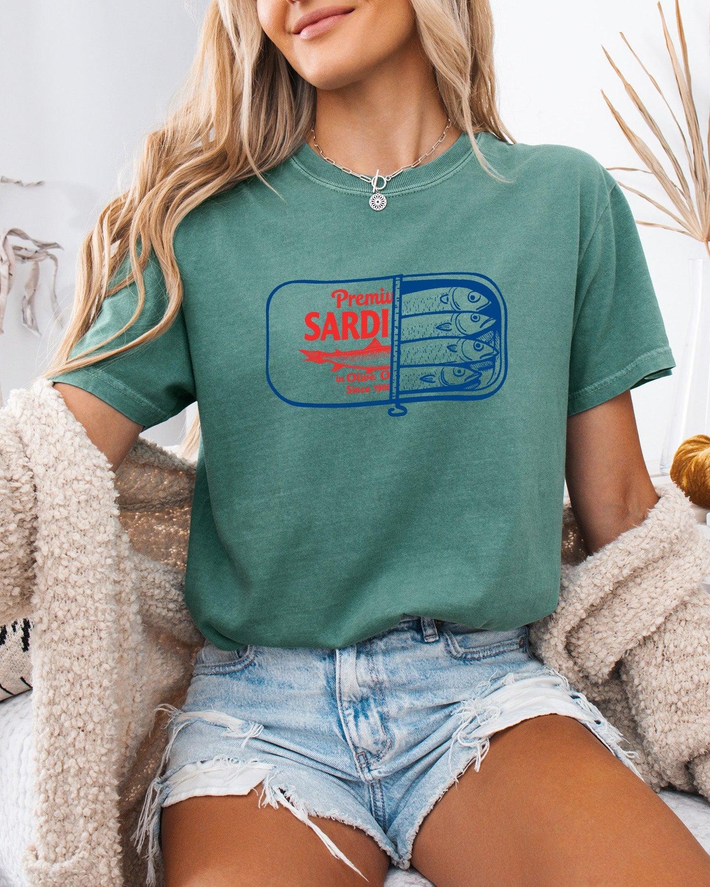 Sardines Salmon Fish Nature Camping Hiking Comfort Colors T Shirt (Can)