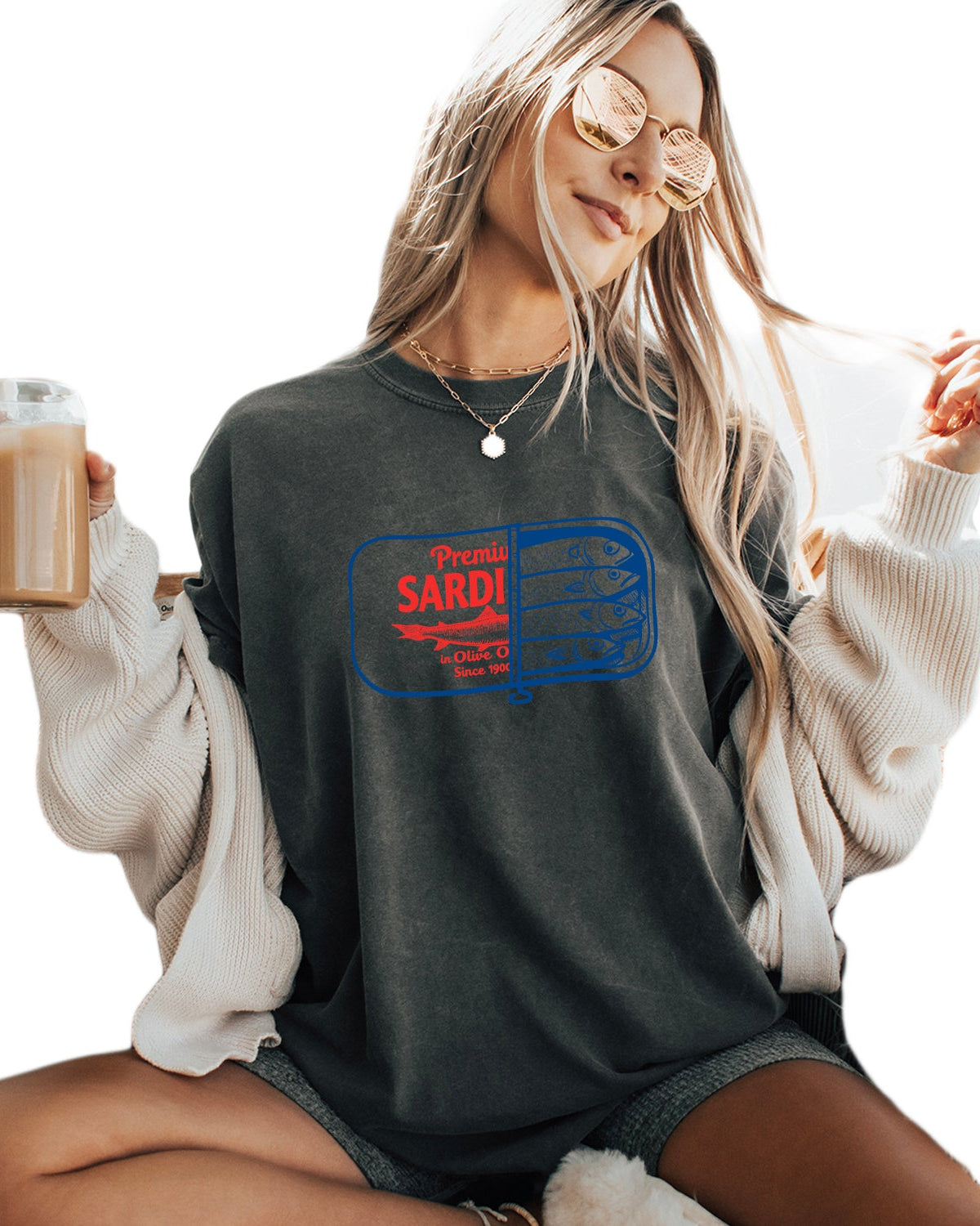 Sardines Salmon Fish Nature Camping Hiking Comfort Colors T Shirt (Can)