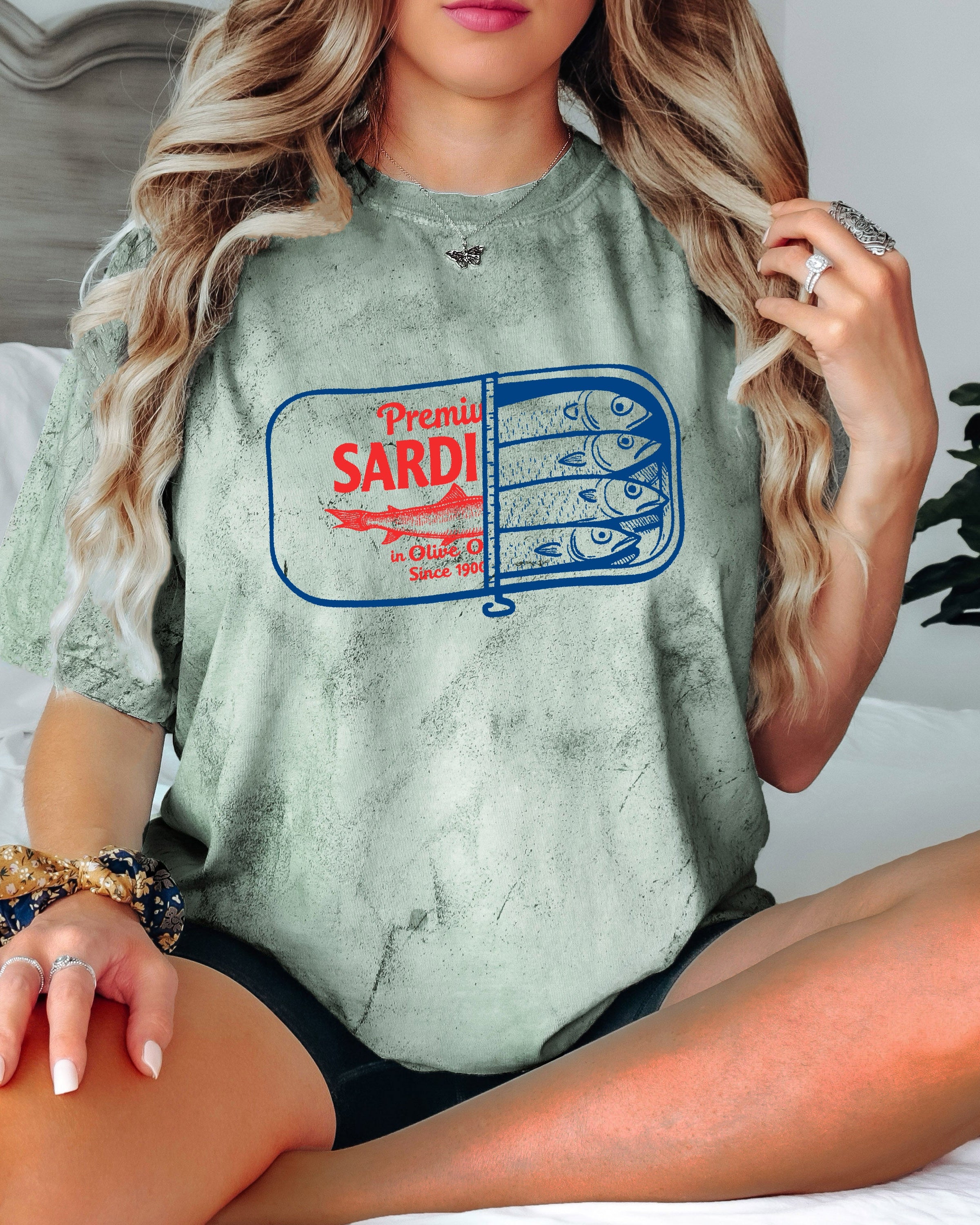 Sardines Salmon Fish Nature Camping Hiking Comfort Colors T Shirt (Can)