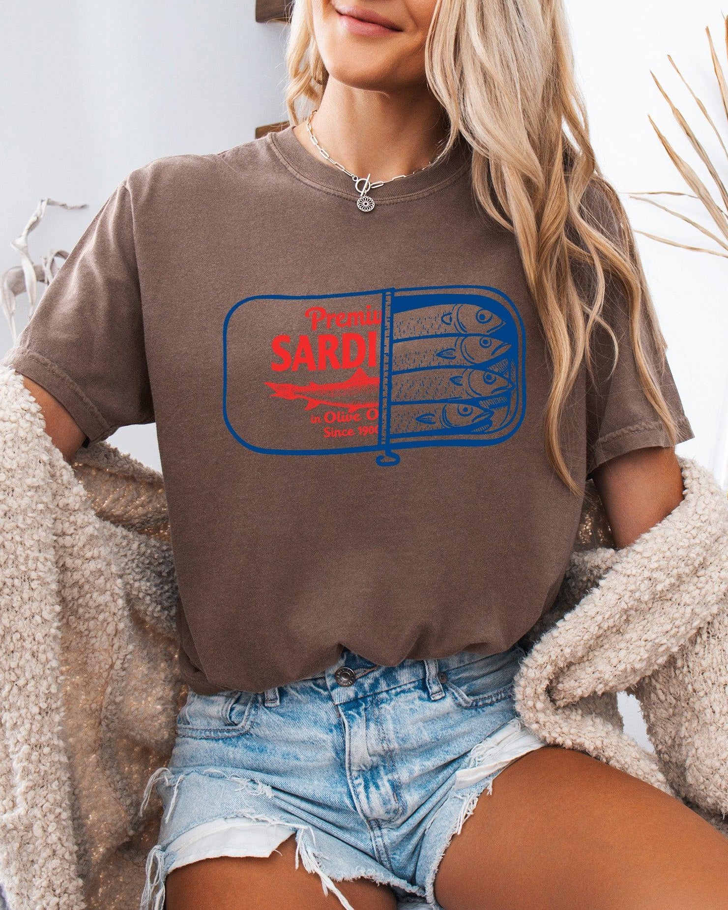 Sardines Salmon Fish Nature Camping Hiking Comfort Colors T Shirt (Can)