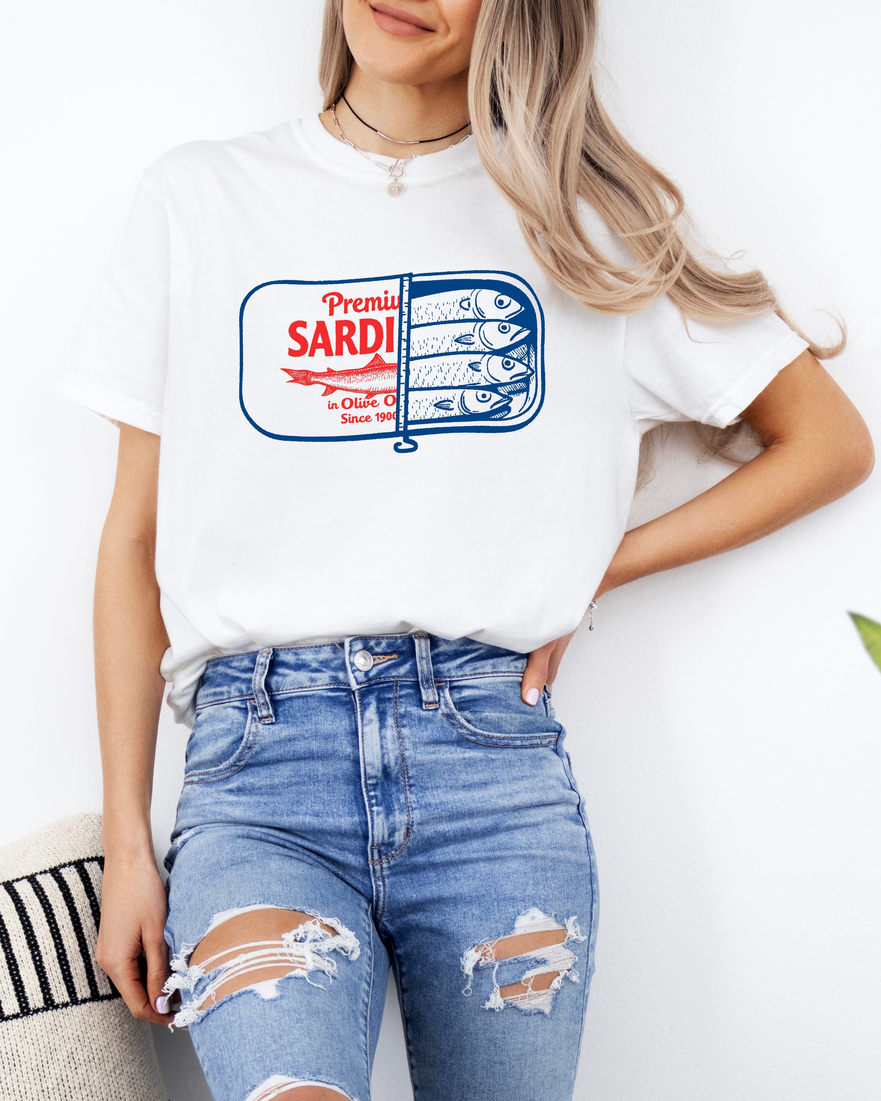 Sardines Salmon Fish Nature Camping Hiking Comfort Colors T Shirt (Can)