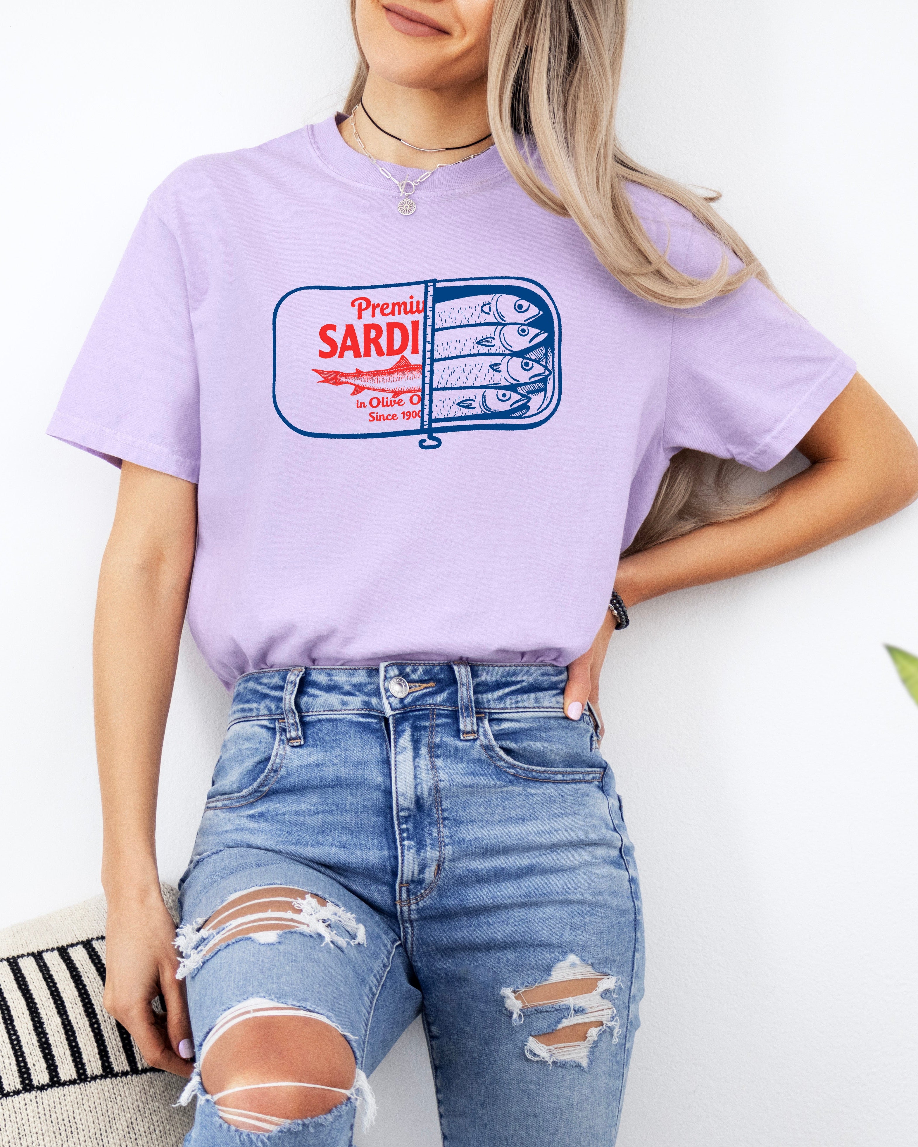 Sardines Salmon Fish Nature Camping Hiking Comfort Colors T Shirt (Can)