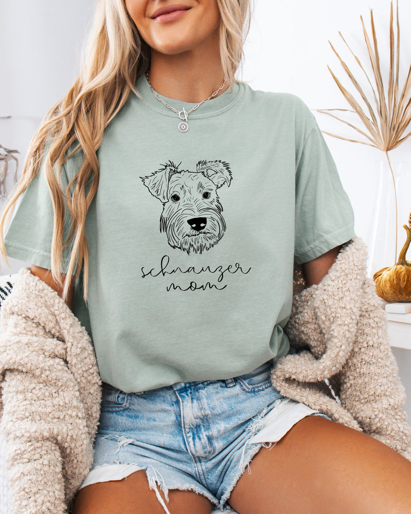 Schnauzer Dog Mom Comfort Colors T Shirt