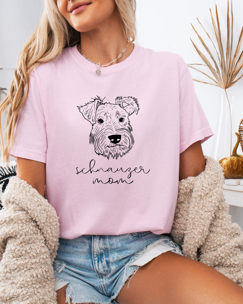 Schnauzer Dog Mom Comfort Colors T Shirt