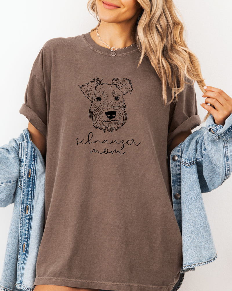 Schnauzer Dog Mom Comfort Colors T Shirt