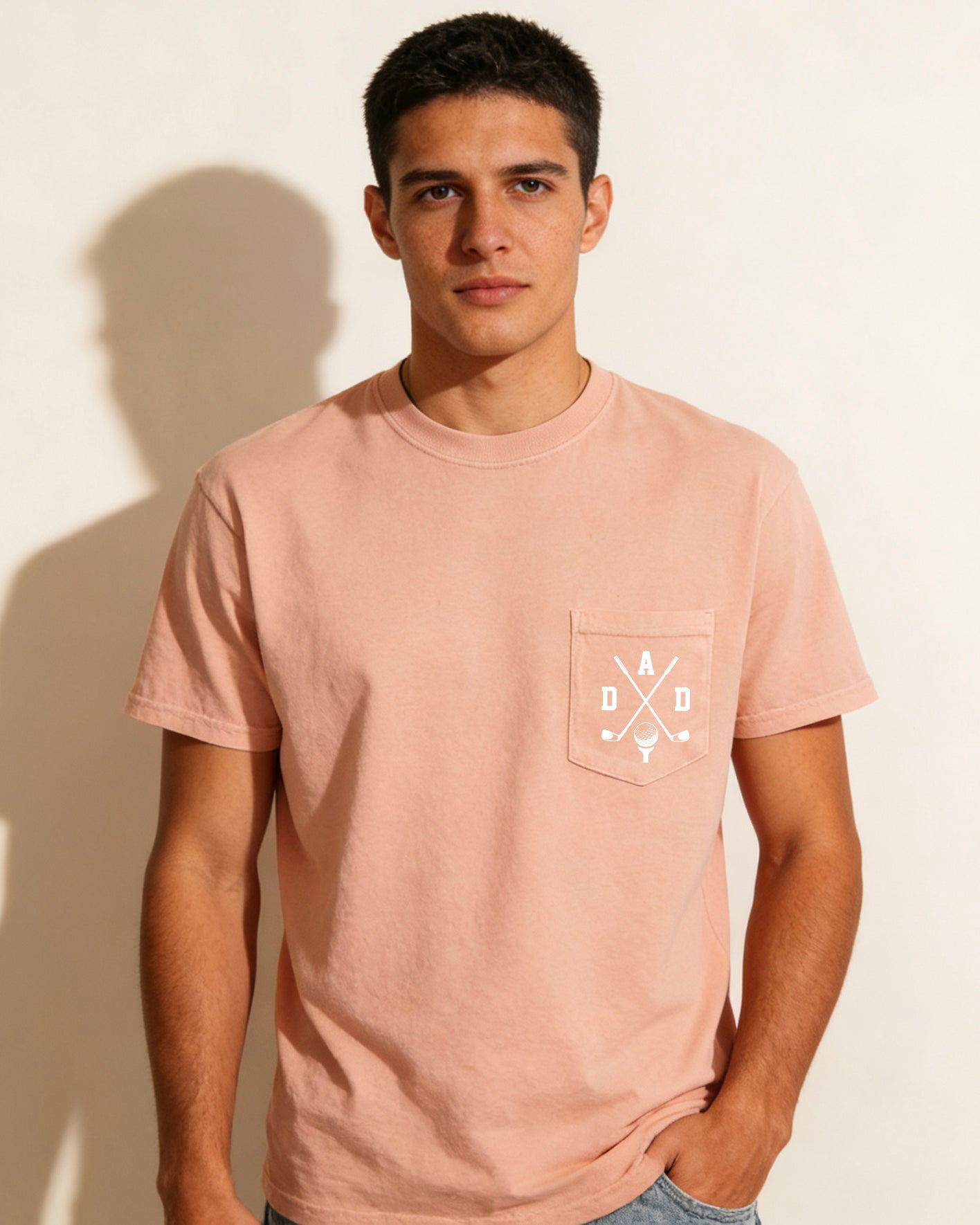 Dad golf theme Comfort Colors Pocket T Shirt