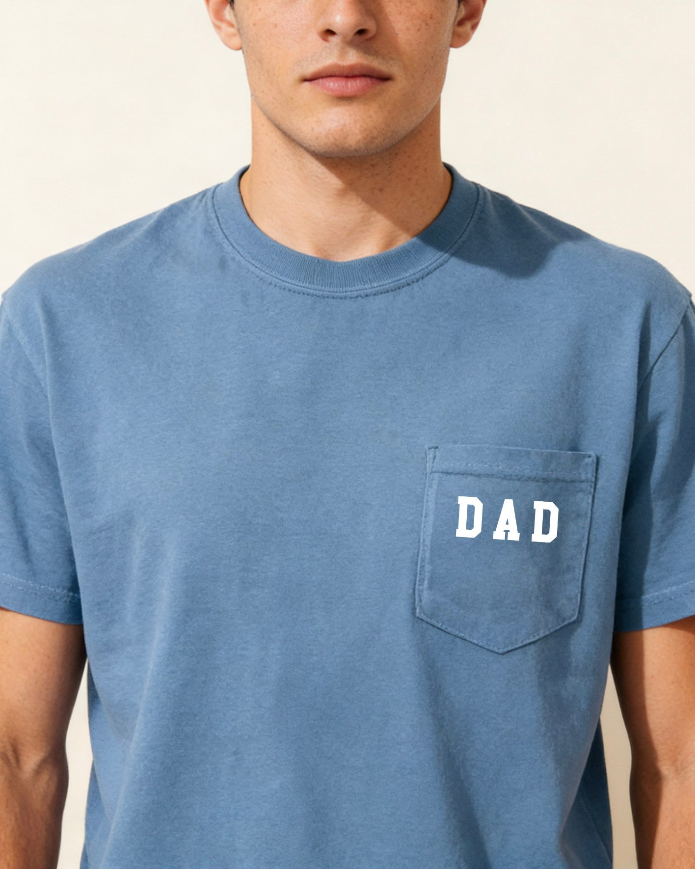 Dad Comfort Colors Pocket T Shirt (block font)