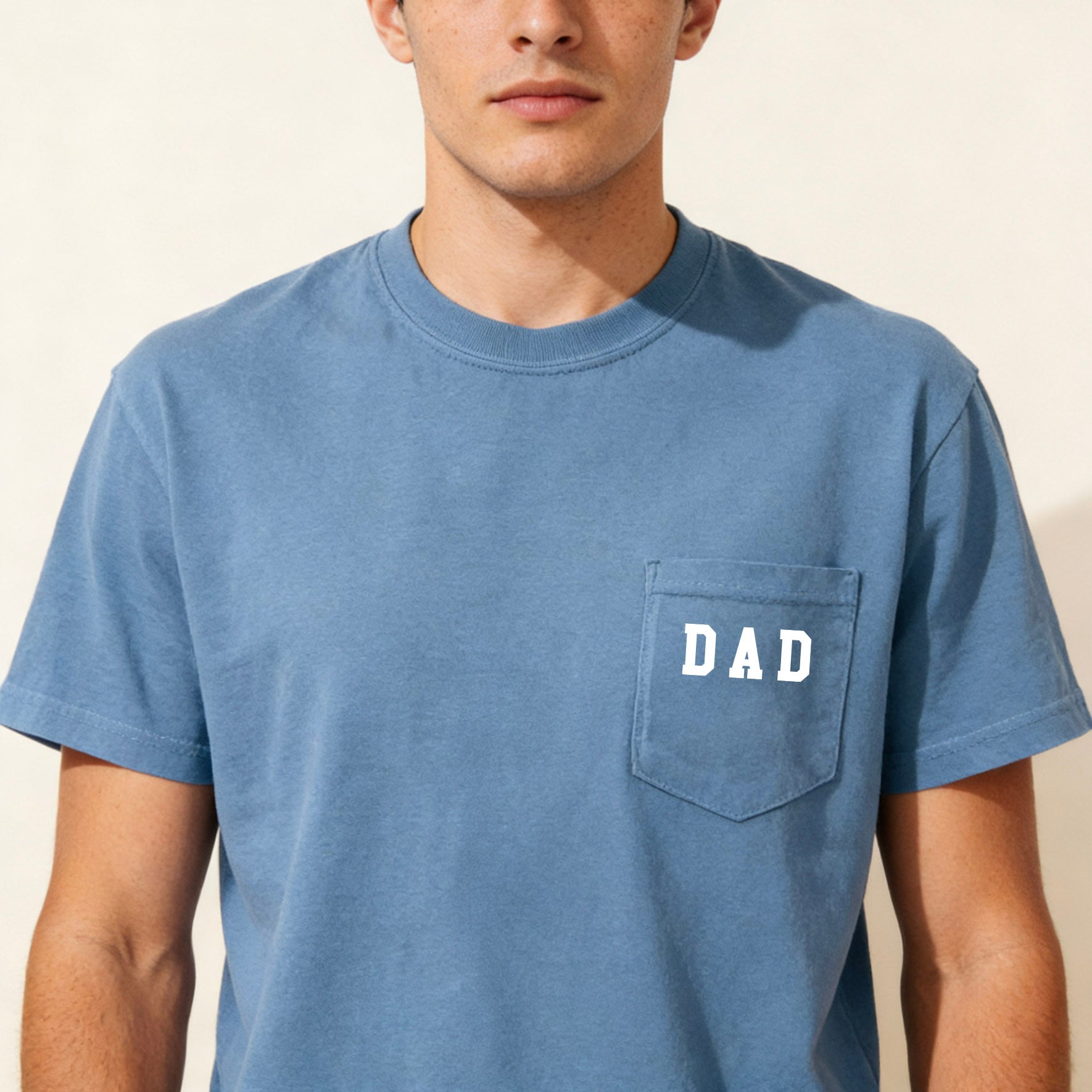 Dad Comfort Colors Pocket T Shirt (block font)