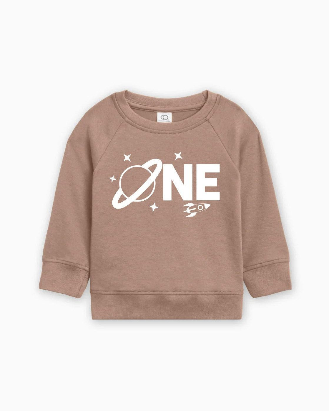 Space One 1st Birthday Boy Girl Organic Cotton Pullover