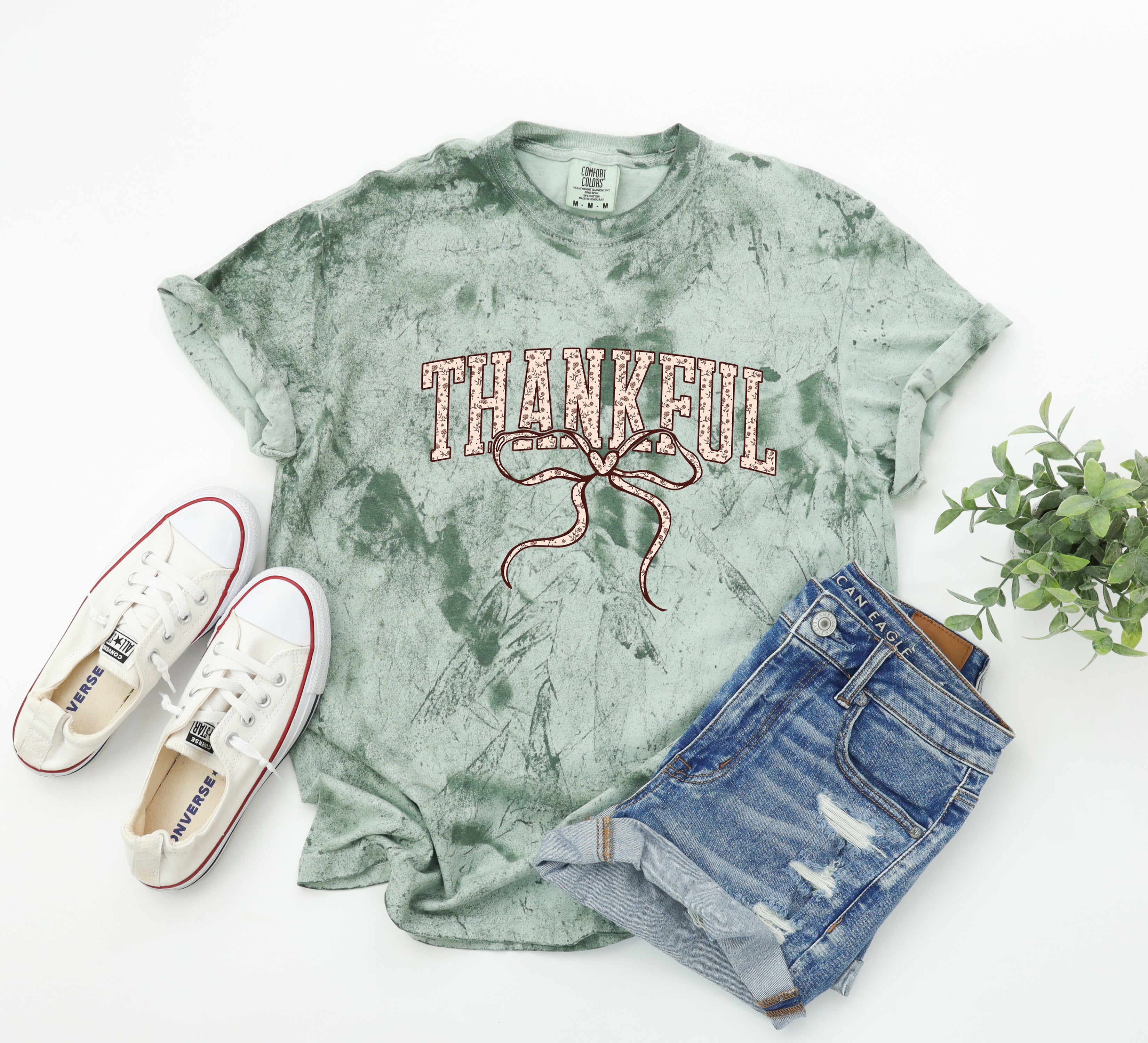 Thankful Christian Fall Thanksgiving day Christmas Autumn Comfort Colors Garment Dyed T Shirt