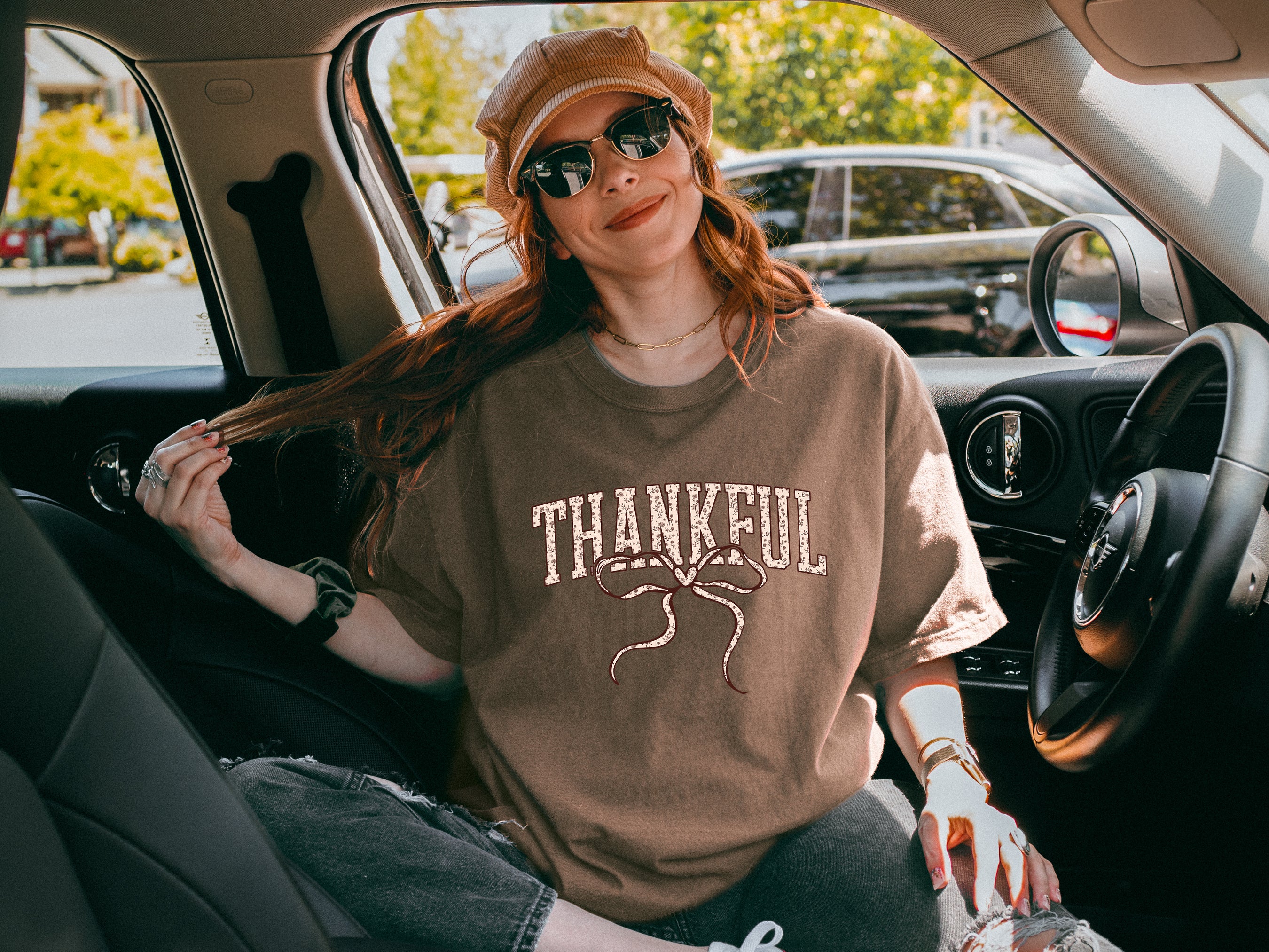 Thankful Christian Fall Thanksgiving day Christmas Autumn Comfort Colors Garment Dyed T Shirt