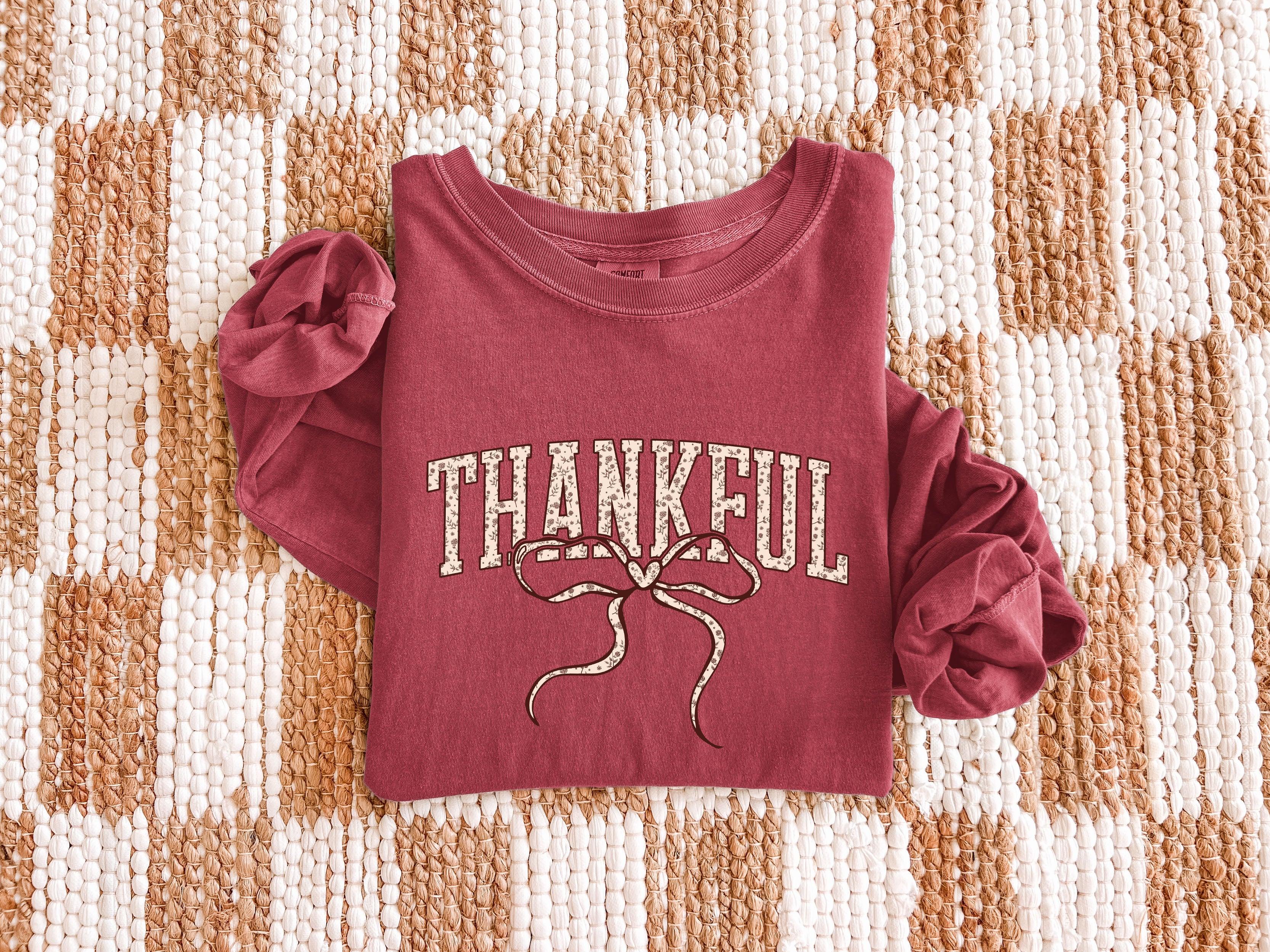 Thankful Christian Thanksgiving Day Comfort Colors Long Sleeve Shirt