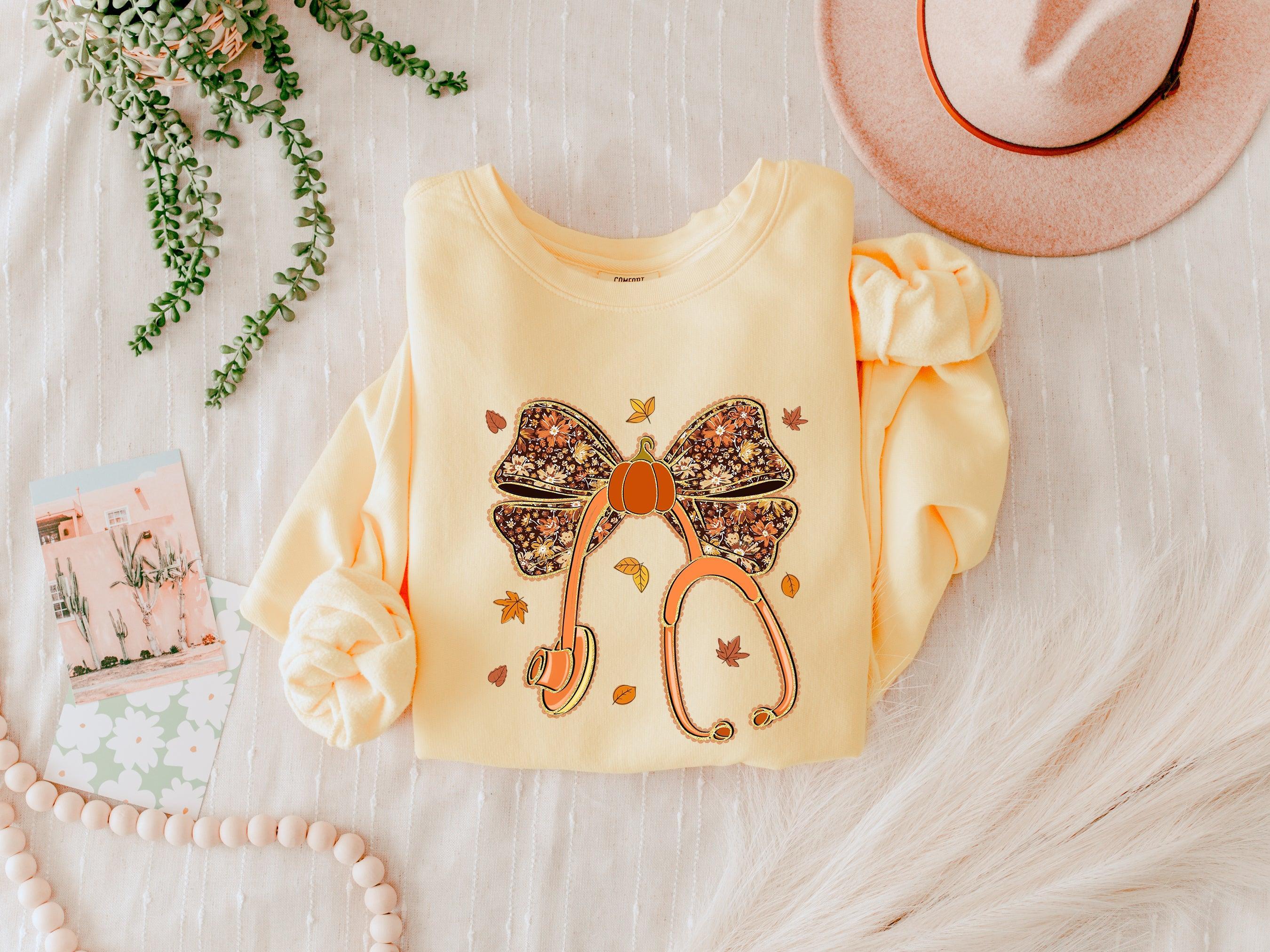 Thanksgiving Day Nurse Doctor Medical Team Gift Holiday Garment Dyed Comfort Colors Sweatshirt