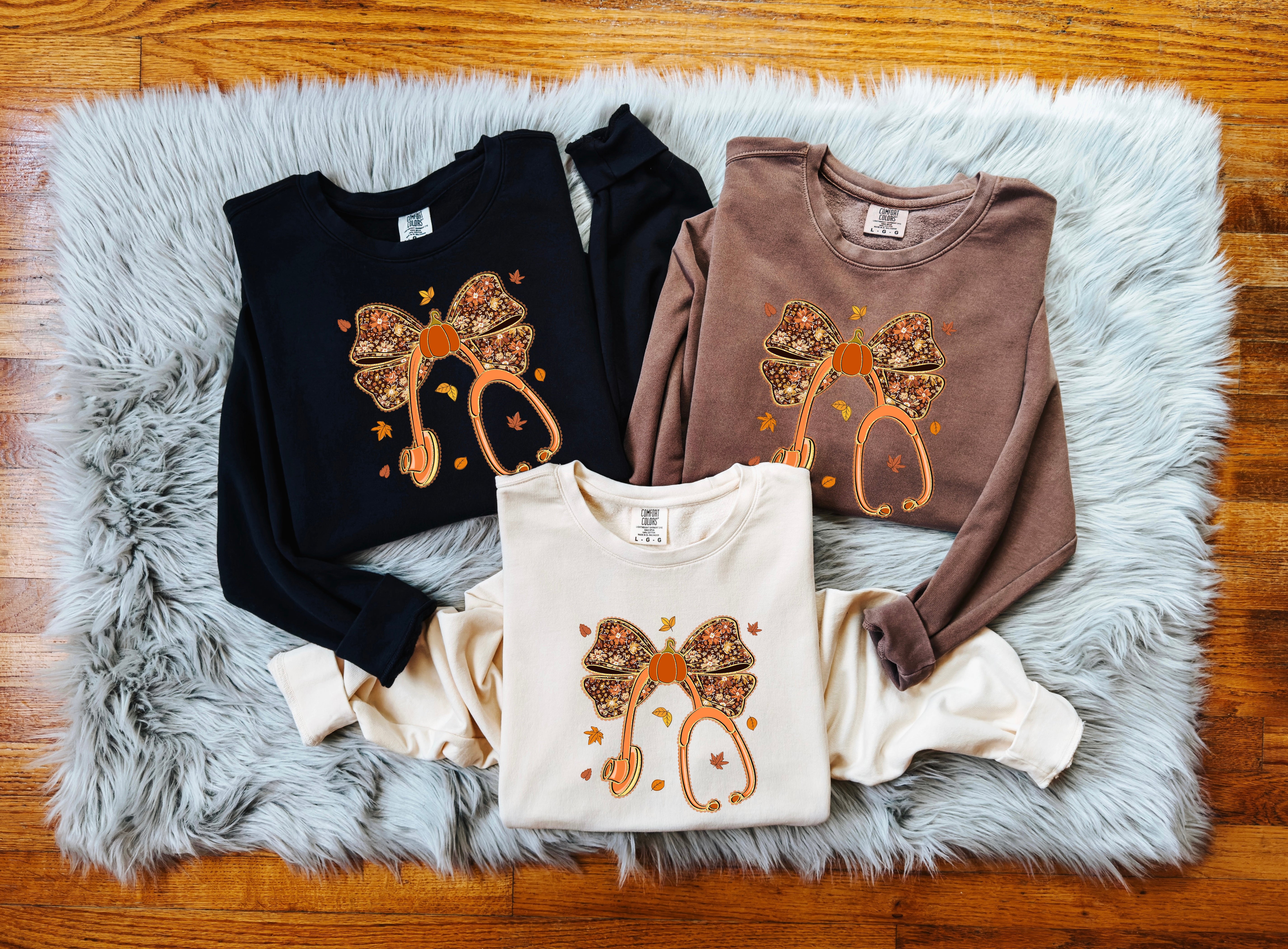 Thanksgiving Day Nurse Doctor Medical Team Gift Holiday Garment Dyed Comfort Colors Sweatshirt