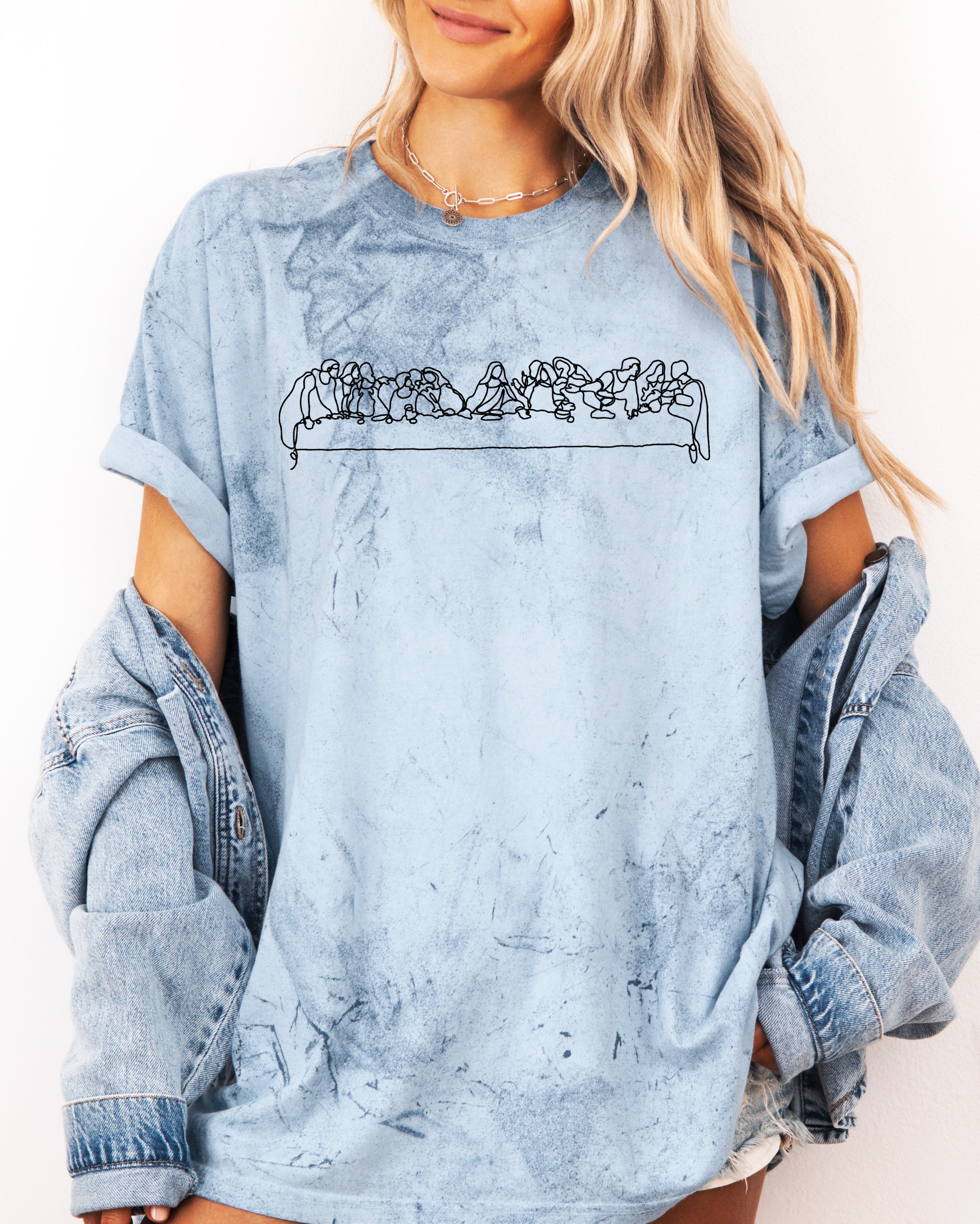 The Last Supper Christian Comfort Colors Garment Dyed Christian T Shirt