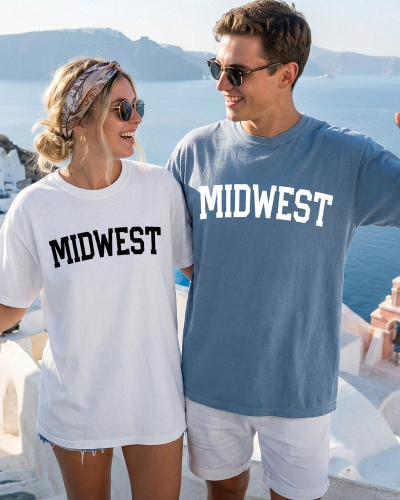 Midwest State City College Comfort Colors T Shirt Vacation Beach Lake Summer