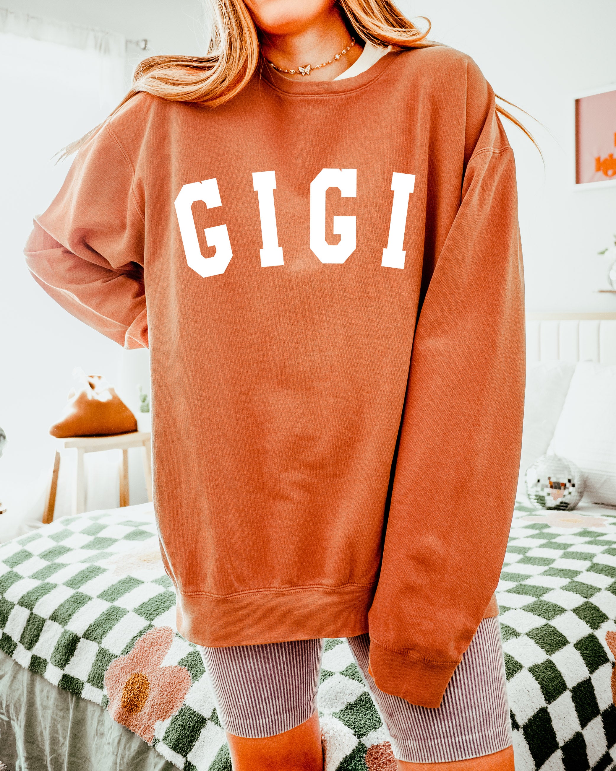 Gigi Grandma Garment Dyed Comfort Colors Sweatshirt
