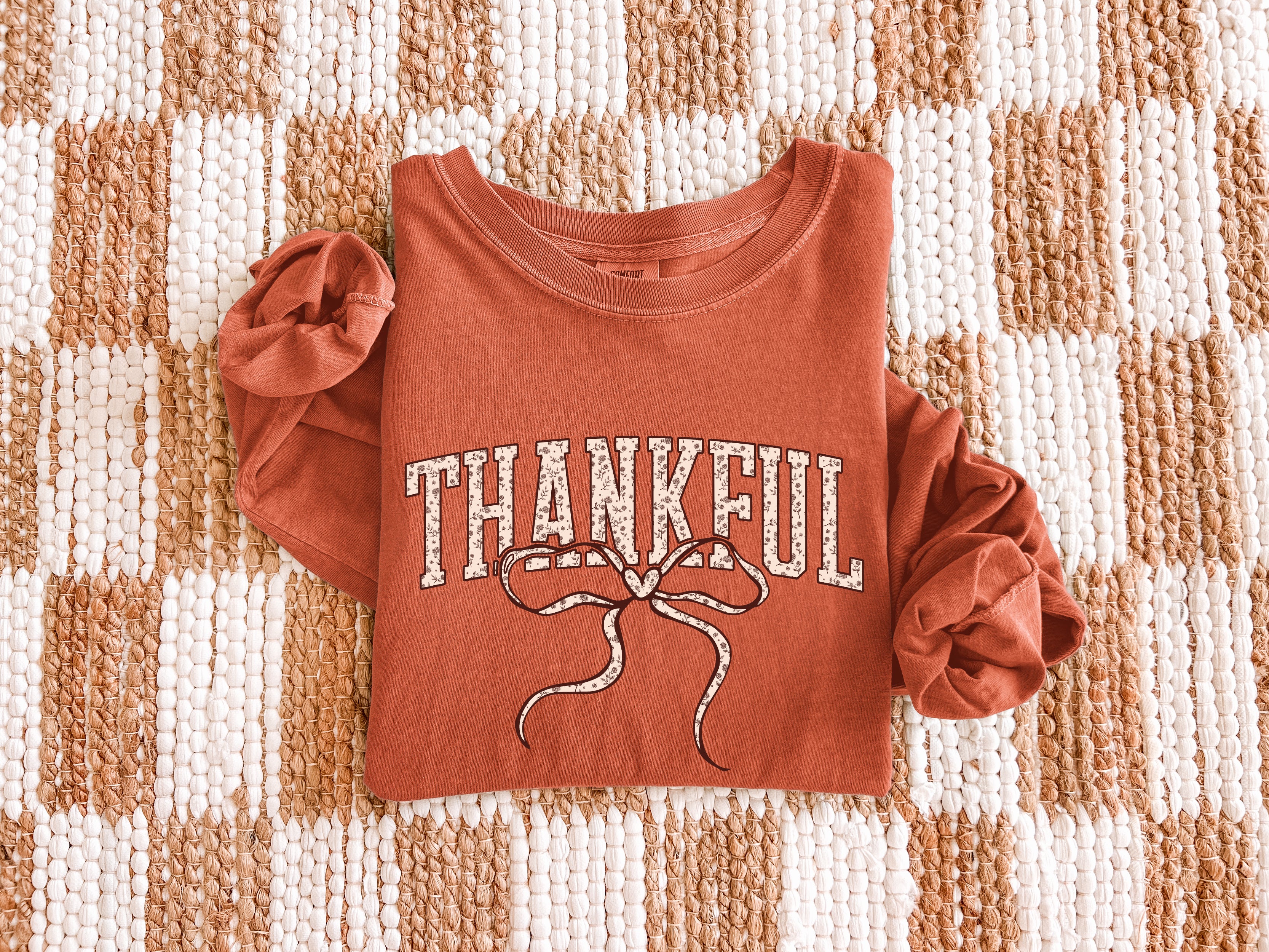 Comfort Colors Christian Thankful Thanksgiving day Christmas Christian Long Sleeve Shirt