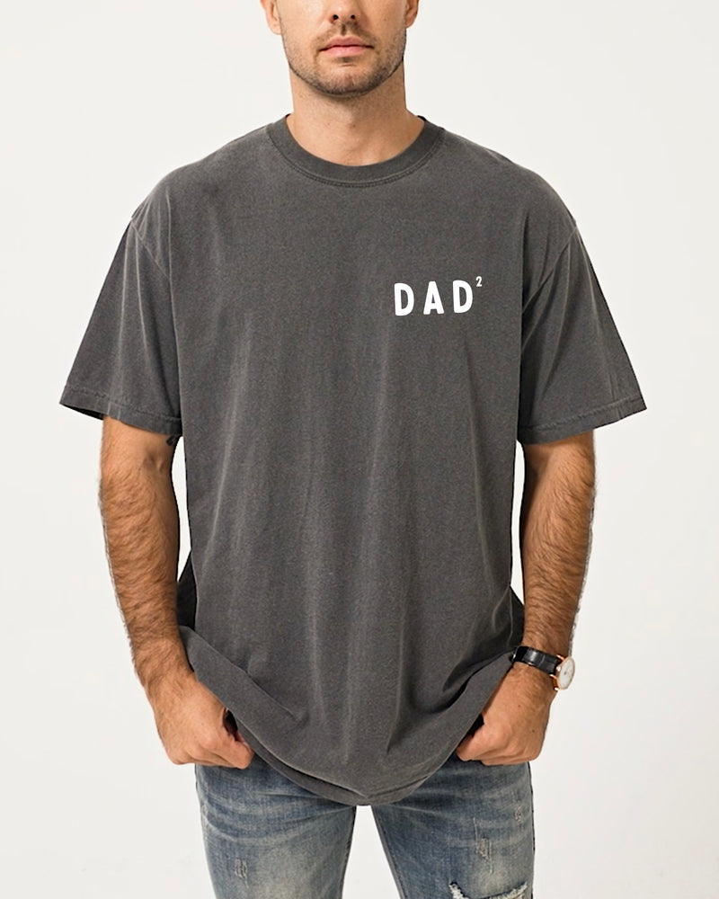 Dad of Two Comfort Colors T Shirt (squared 2) Father's day