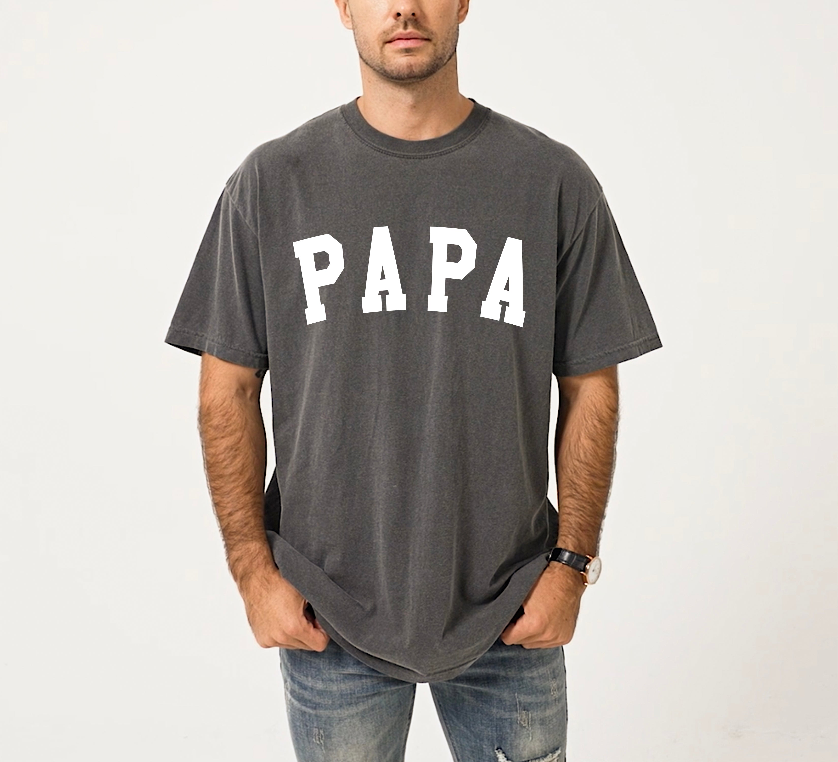 Papa Grandpa Comfort Colors 100% Cotton T Shirt Father's day (Condensed)