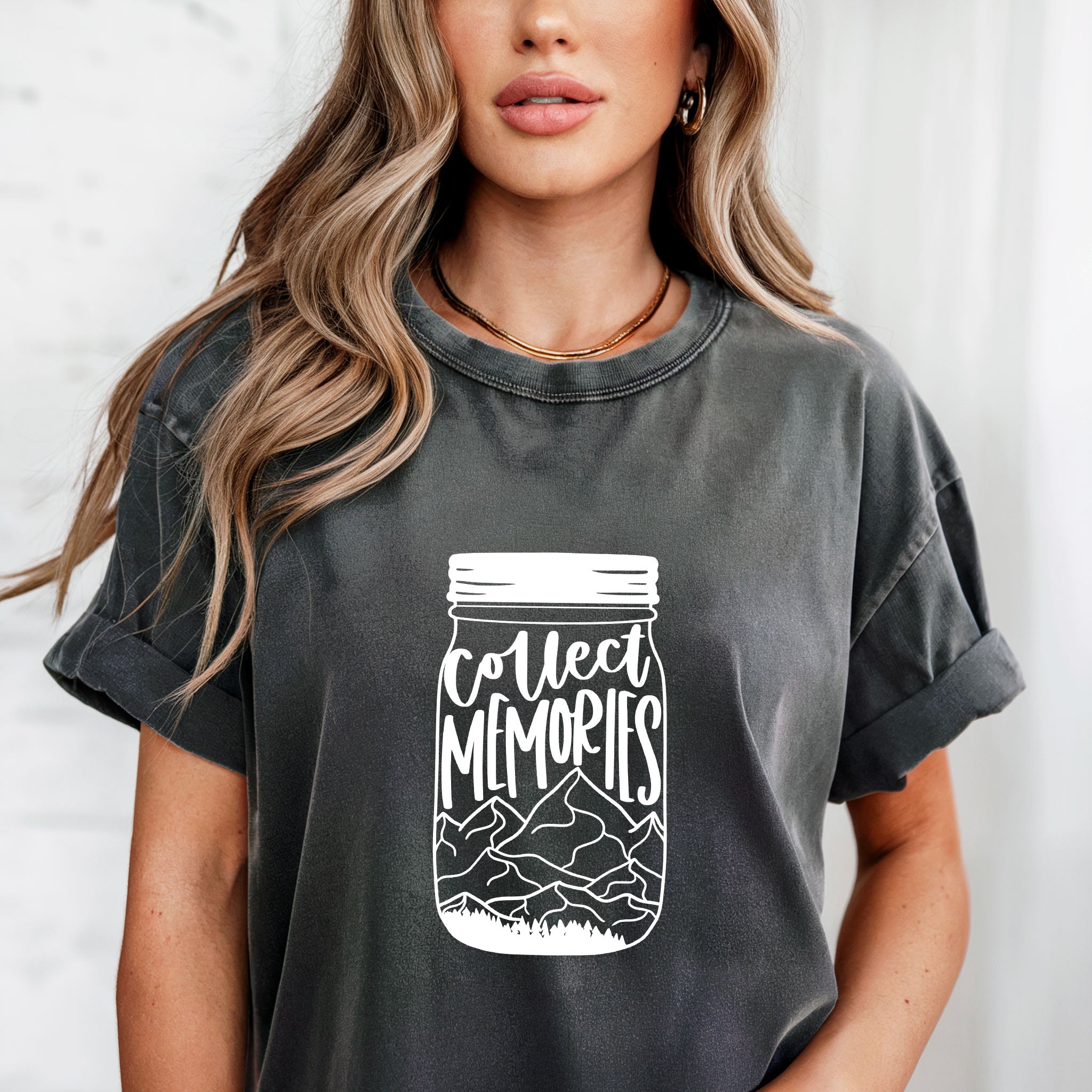 Collect Memories Beach Nature Comfort Colors T Shirt Vacation Lake Summer