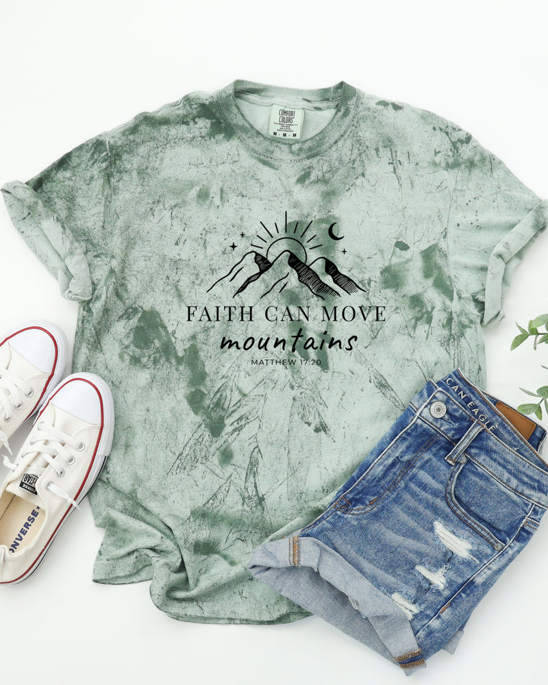 Faith can move mountains Comfort Colors Garment Dyed T Shirt (New)