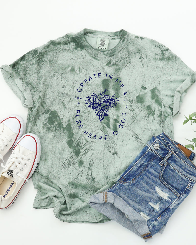 Create in me a clean pure Heart Christian Comfort Colors Garment Dyed T Shirt