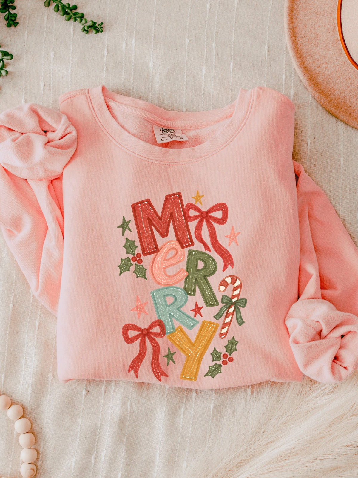 Merry Christmas Season Comfort Colors Sweatshirt