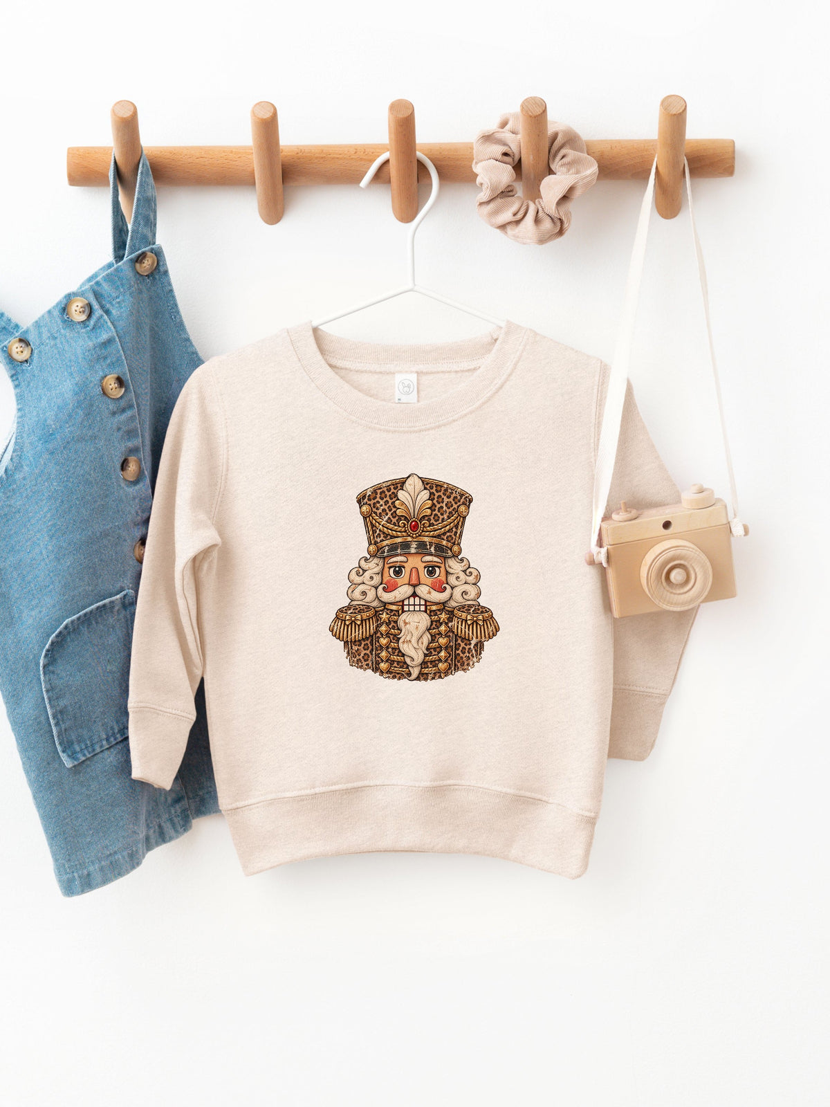 Leopard Nutcracker Toddler Kids Christmas Sweatshirt