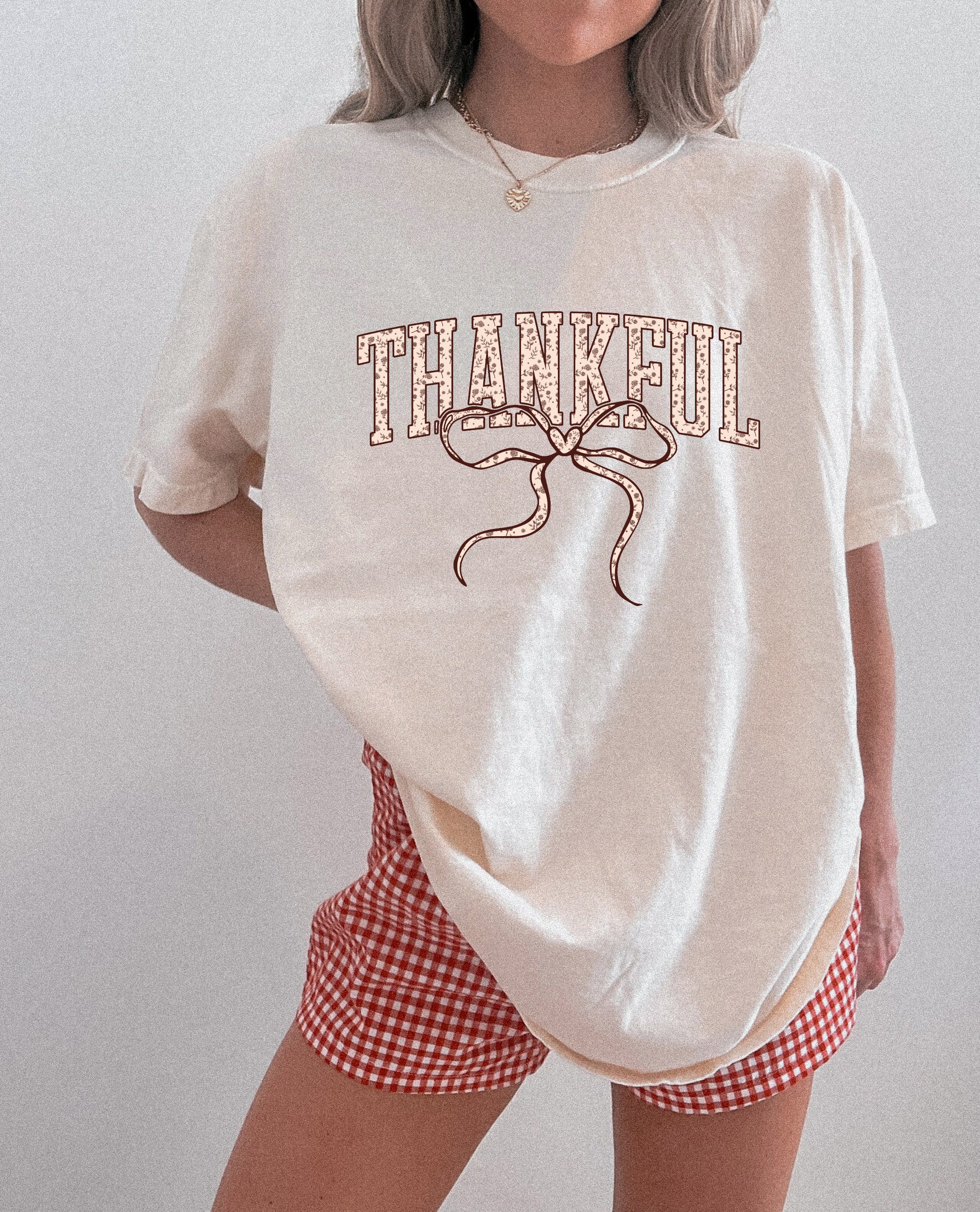 Thankful Christian Fall Thanksgiving day Christmas Autumn Comfort Colors Garment Dyed T Shirt