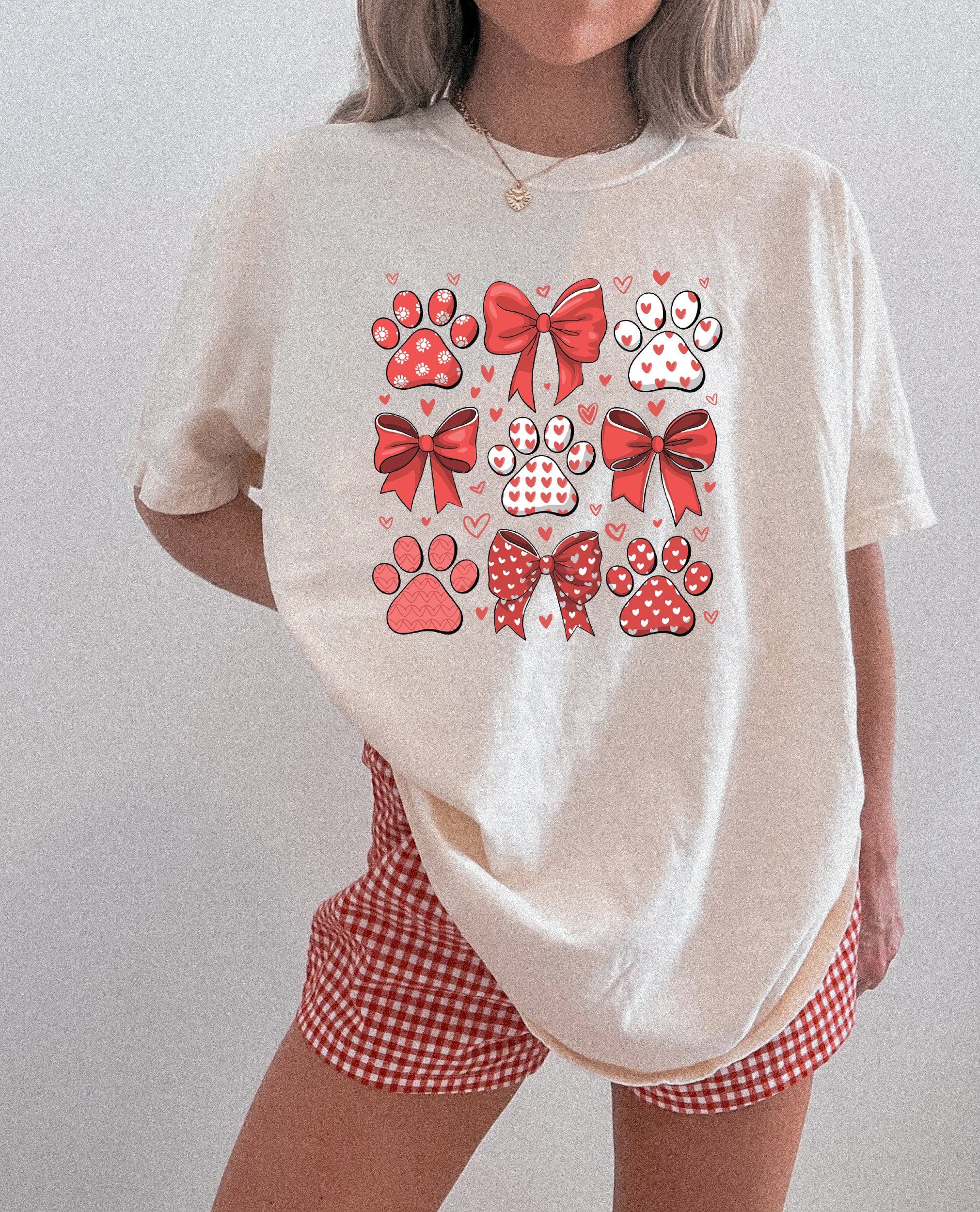 Paw Dog Mom Valentine's day Comfort Colors T Shirt