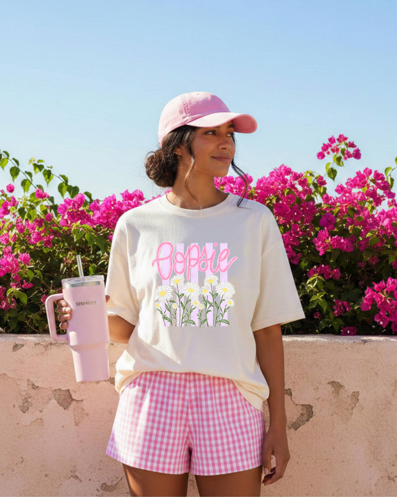 Oopsie Daisy Nature Flower Comfort Colors T Shirt Vacation Beach Lake Summer