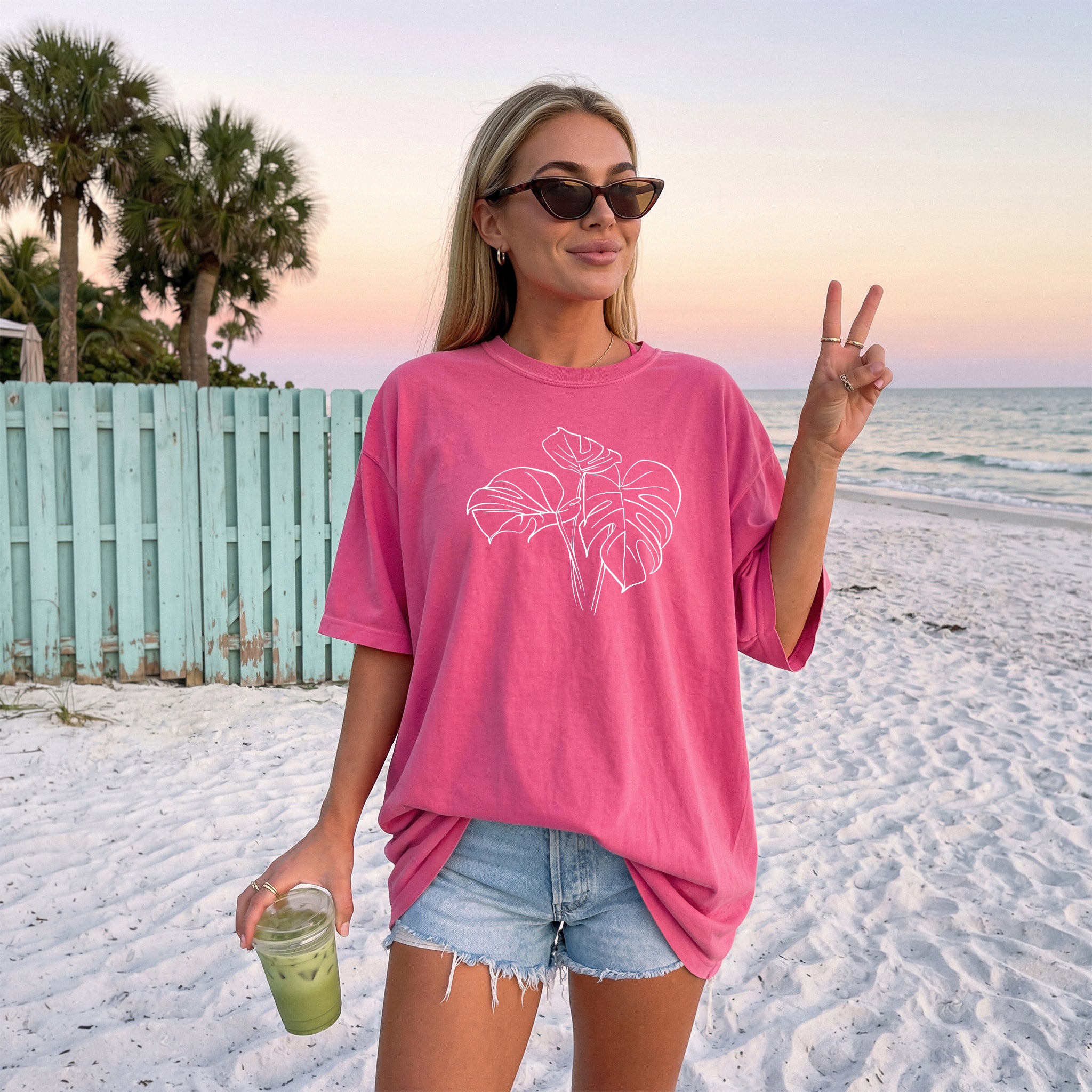 Monstera botanical Comfort Colors T Shirt