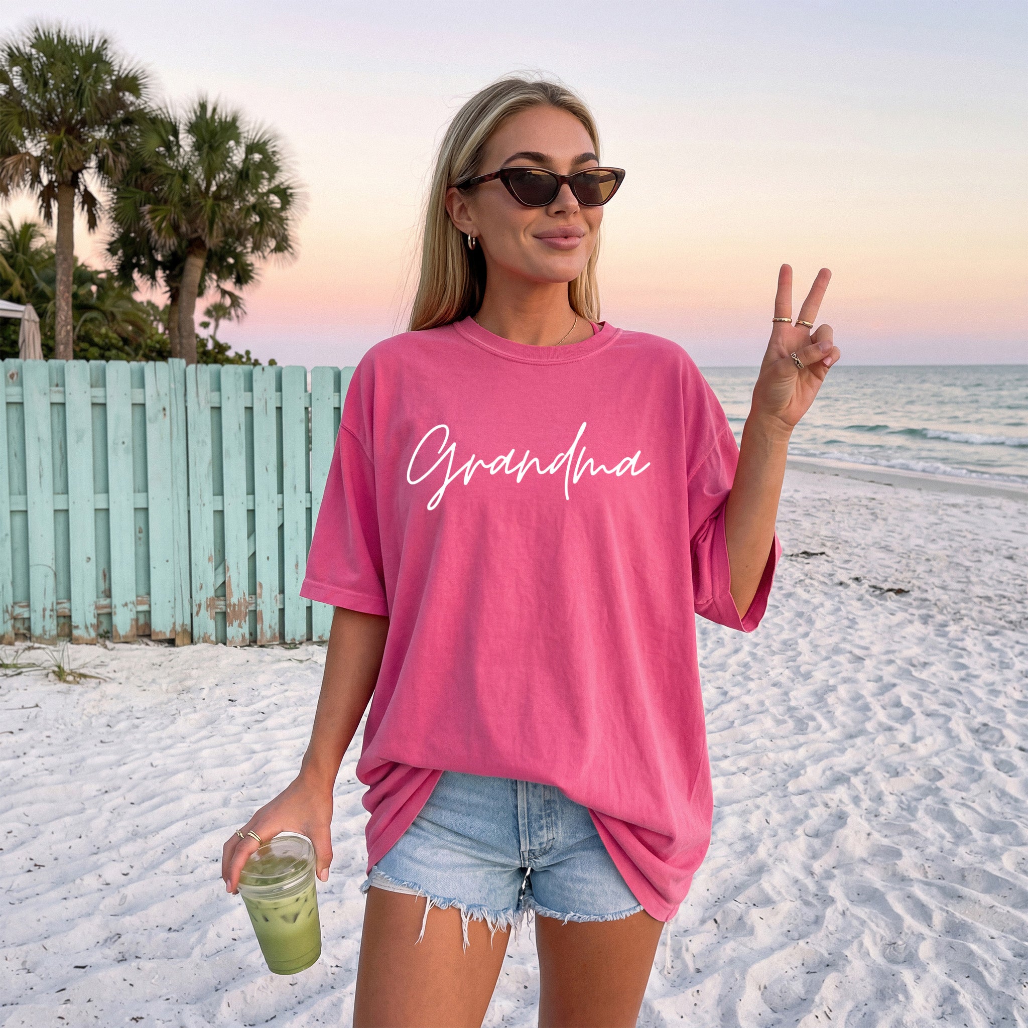 Grandma Comfort Colors Garment Dyed T Shirt (cursive)