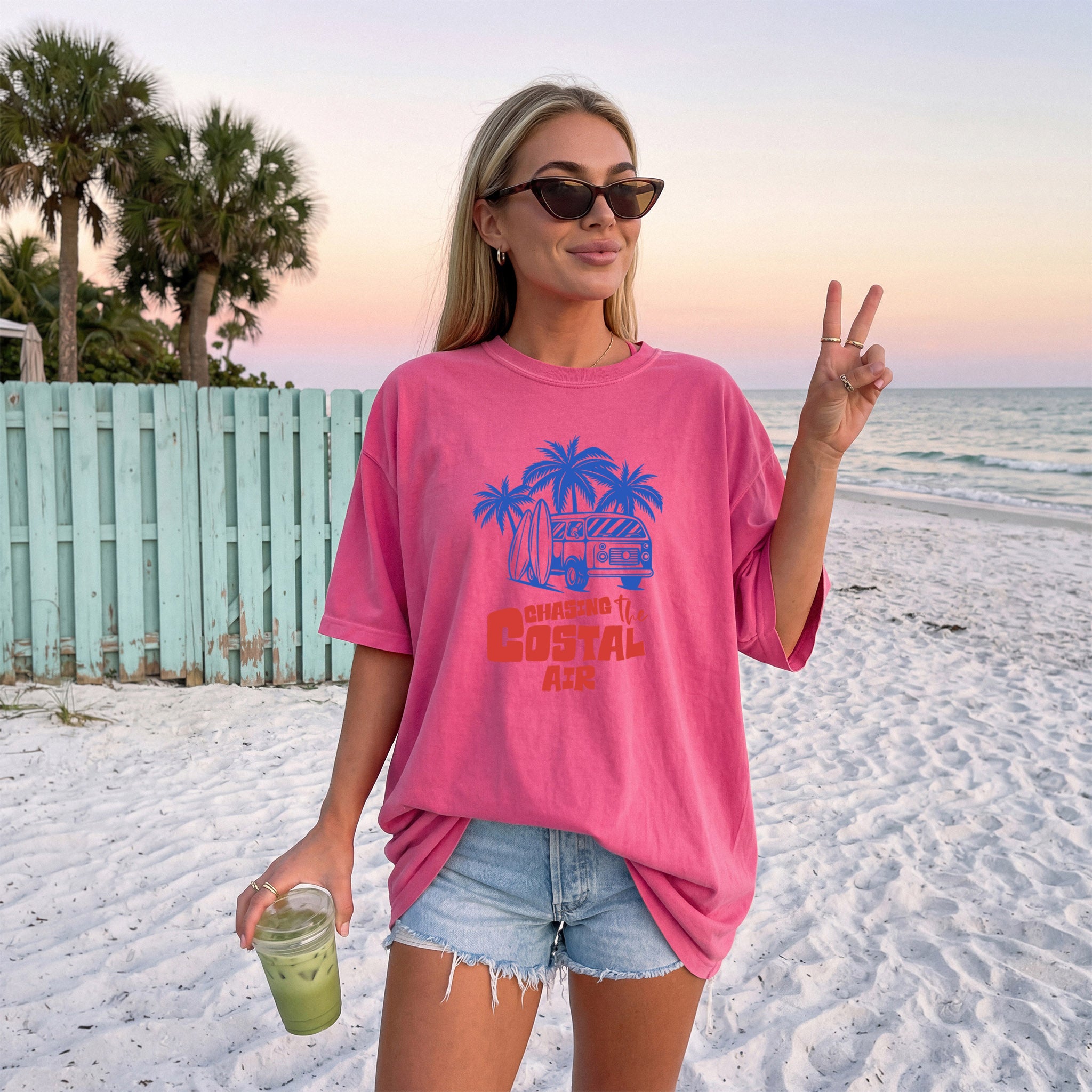 Chasing the ocean air Beach Nature Comfort Colors T Shirt Vacation Lake Summer